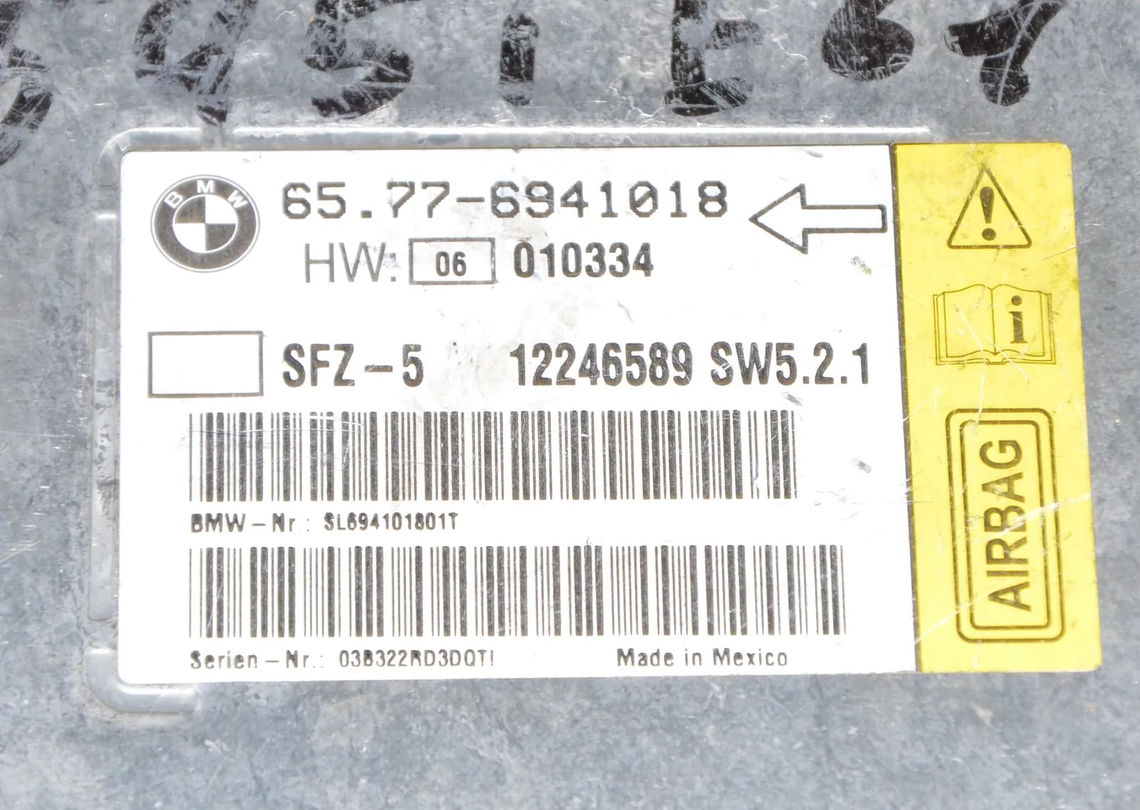 SRS Control Unit – OEM 6941018 · BMW 5 (E60) BMW 5 (E60) 545 i 2003 – 5