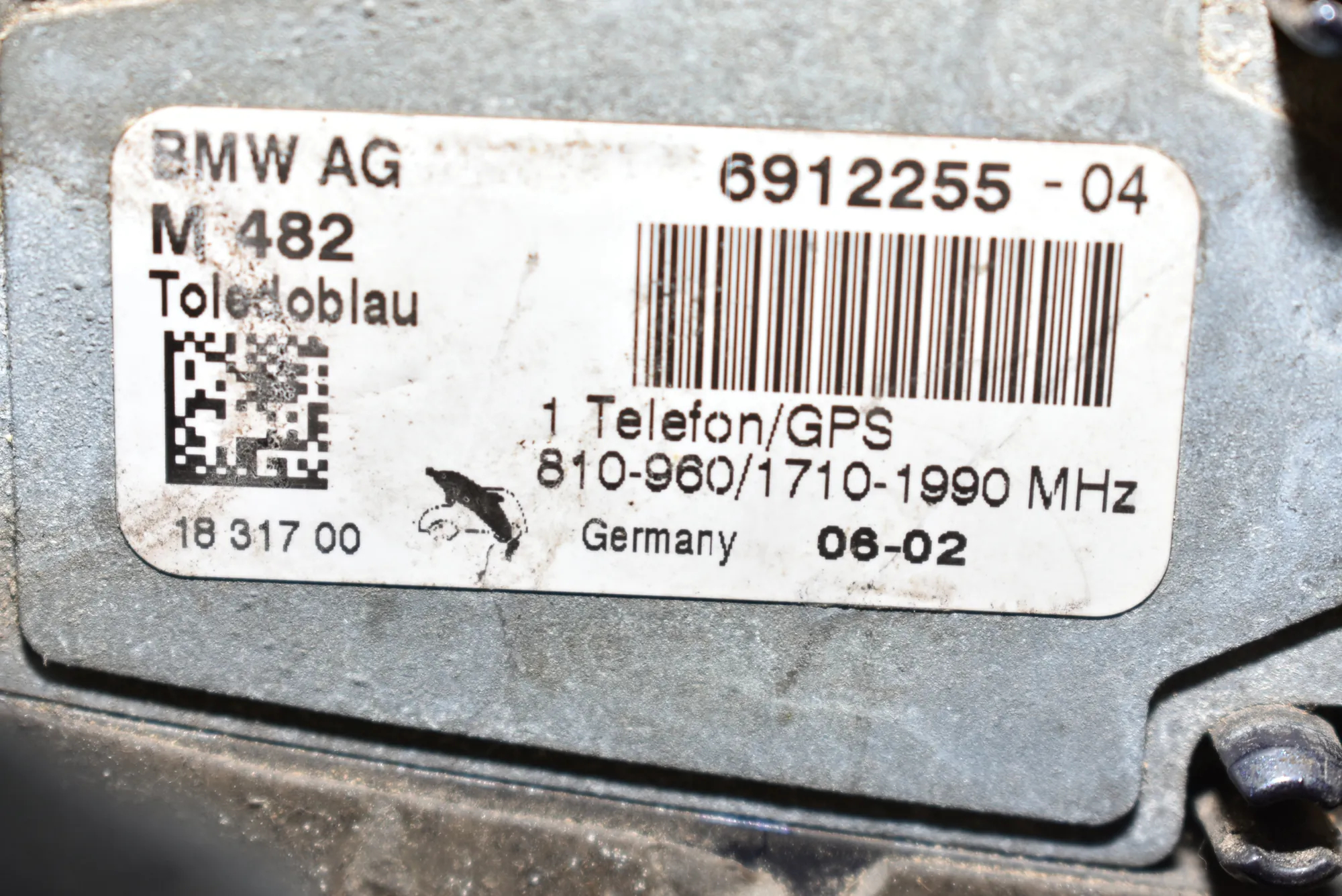 Antenna – OEM 6912255 · BMW 7 (E65, E66, E67) BMW 7 (E65, E66, E67) 730 Ld 2006 – 4