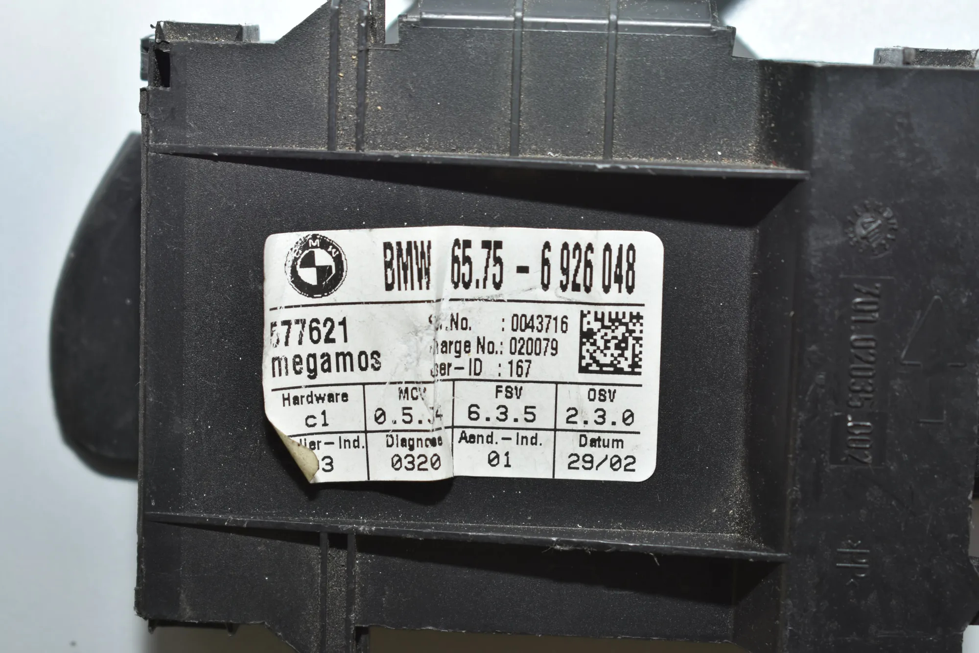 Other Control Units – OEM 6926048 · BMW 7 (E65, E66, E67) BMW 7 (E65, E66, E67) 730 d 2002 – 4