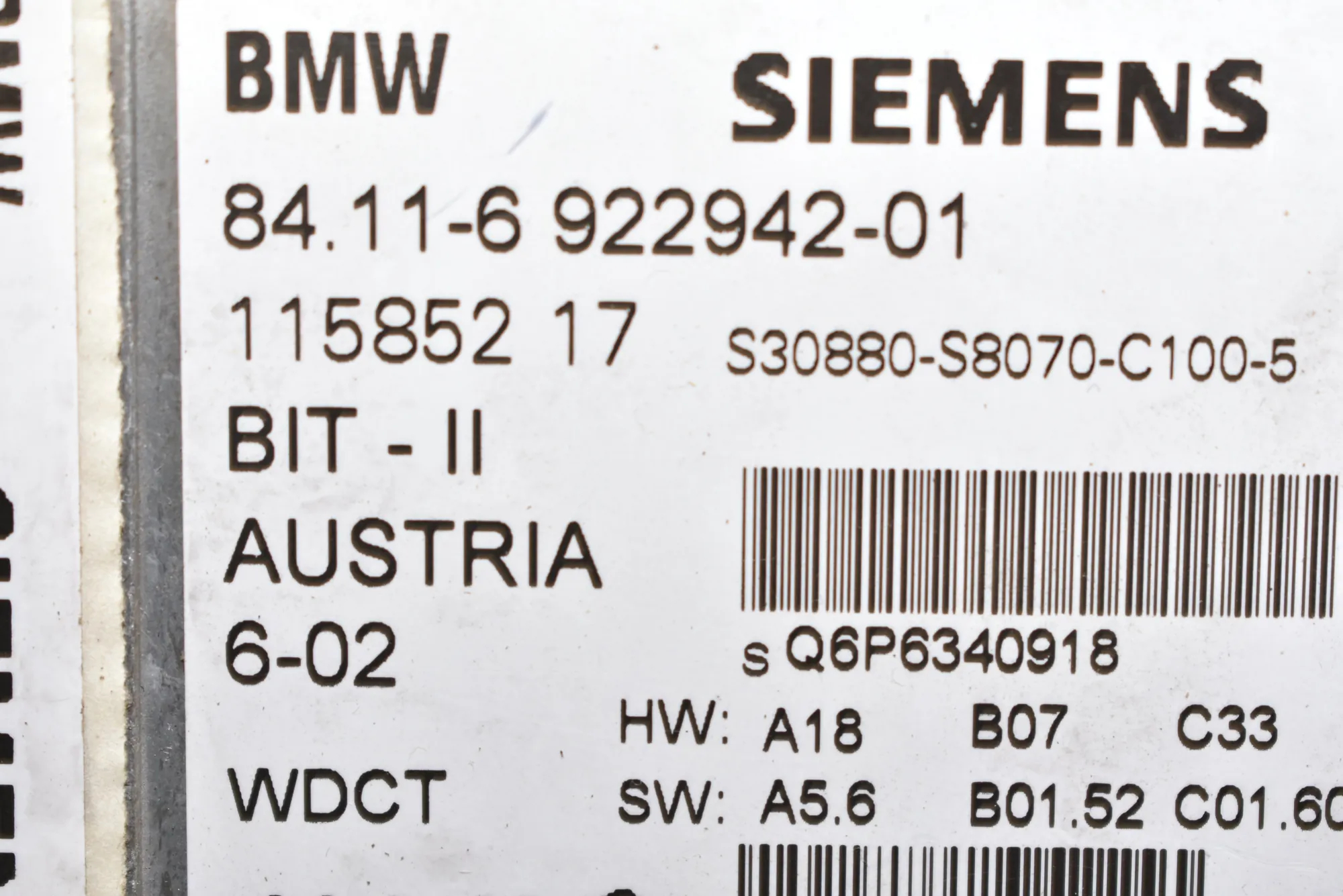 Bluetooth Control Unit – OEM 6922942 · BMW 5 Touring (E39) BMW 5 Touring (E39) 530 d 2001 – 4