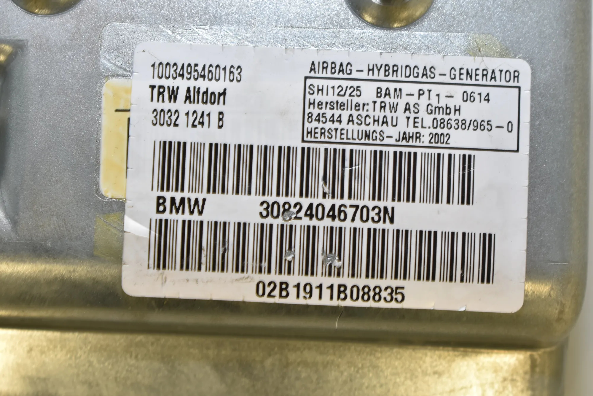 Front Left Door Safety Bag SRS – OEM 8240467 · BMW 7 (E65, E66, E67) BMW 7 (E65, E66, E67) 730 i, Li 2004 – 4