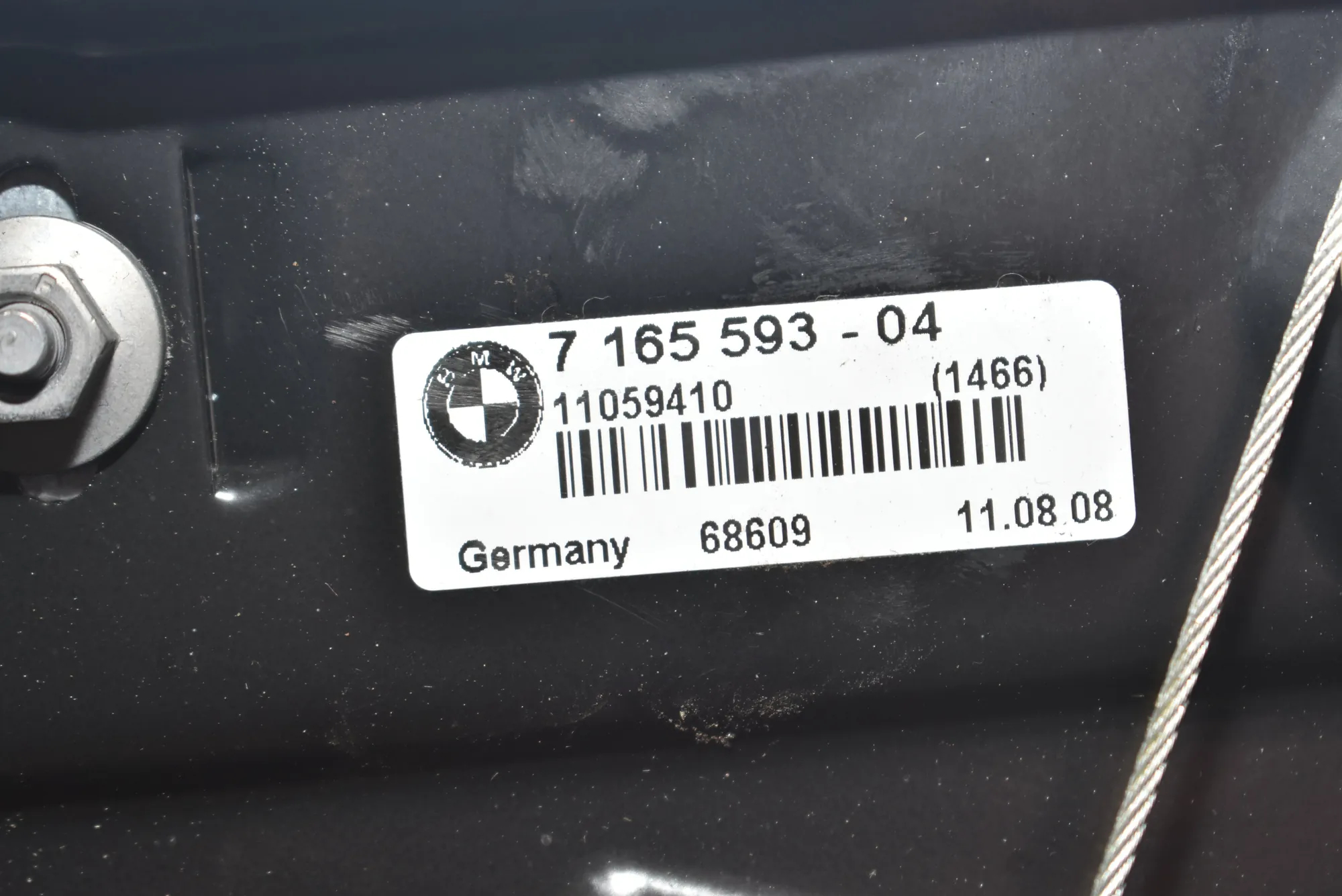 Rear Left Door Window Regulator – OEM 7165593 · BMW 1 Cabrio (E88) 120 d 2008 – 4