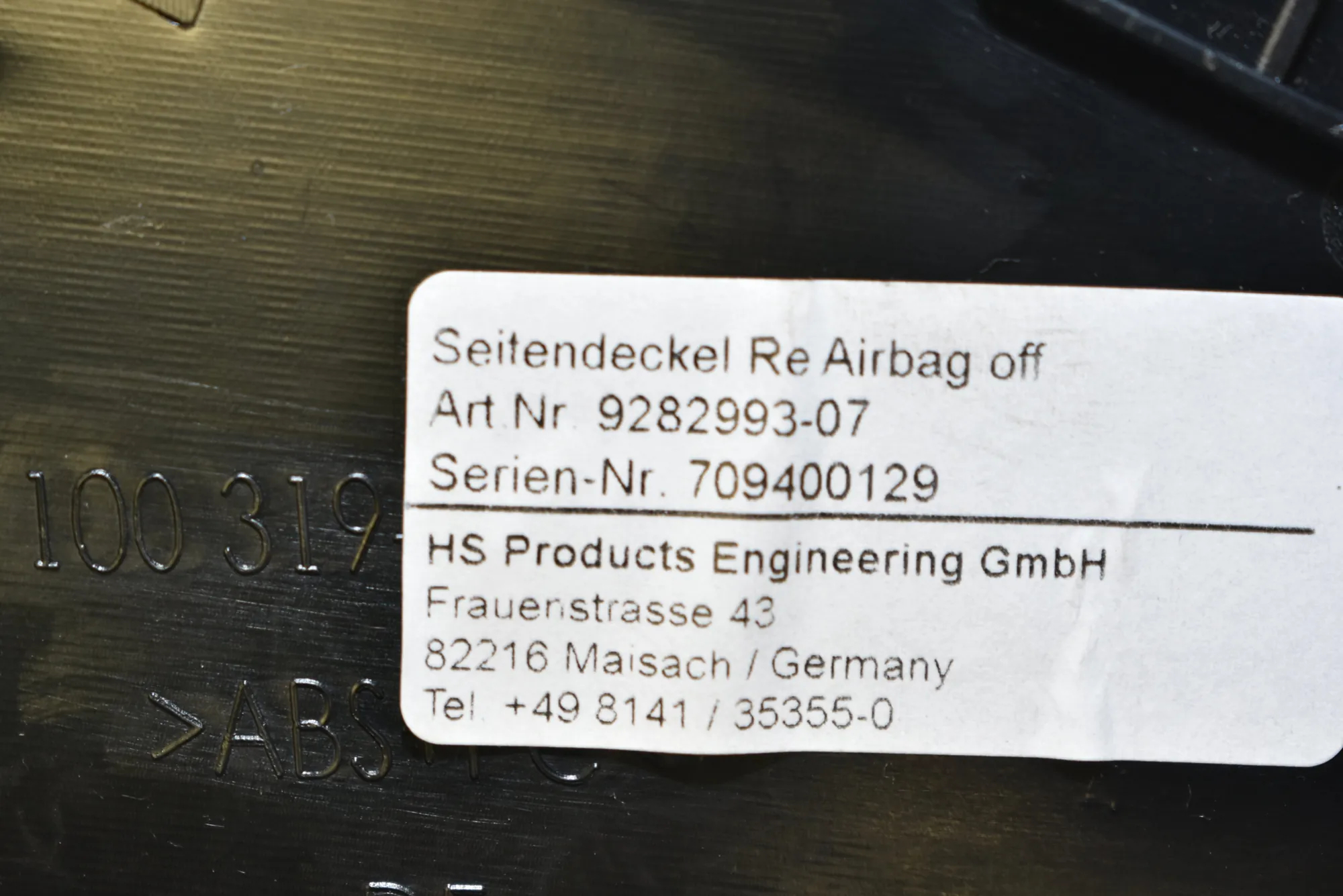 Dashboard Trim – OEM 9282993 · BMW i3 (I01) Electric 2019 – 5