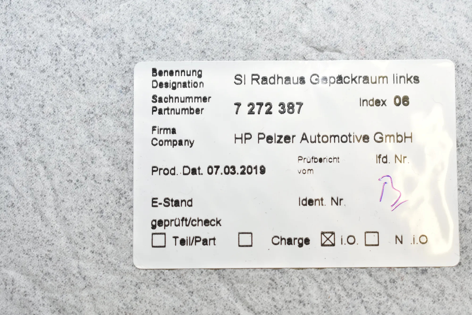 Other Body Parts – OEM 7272388 · BMW i3 (I01) Electric 2019 – 4
