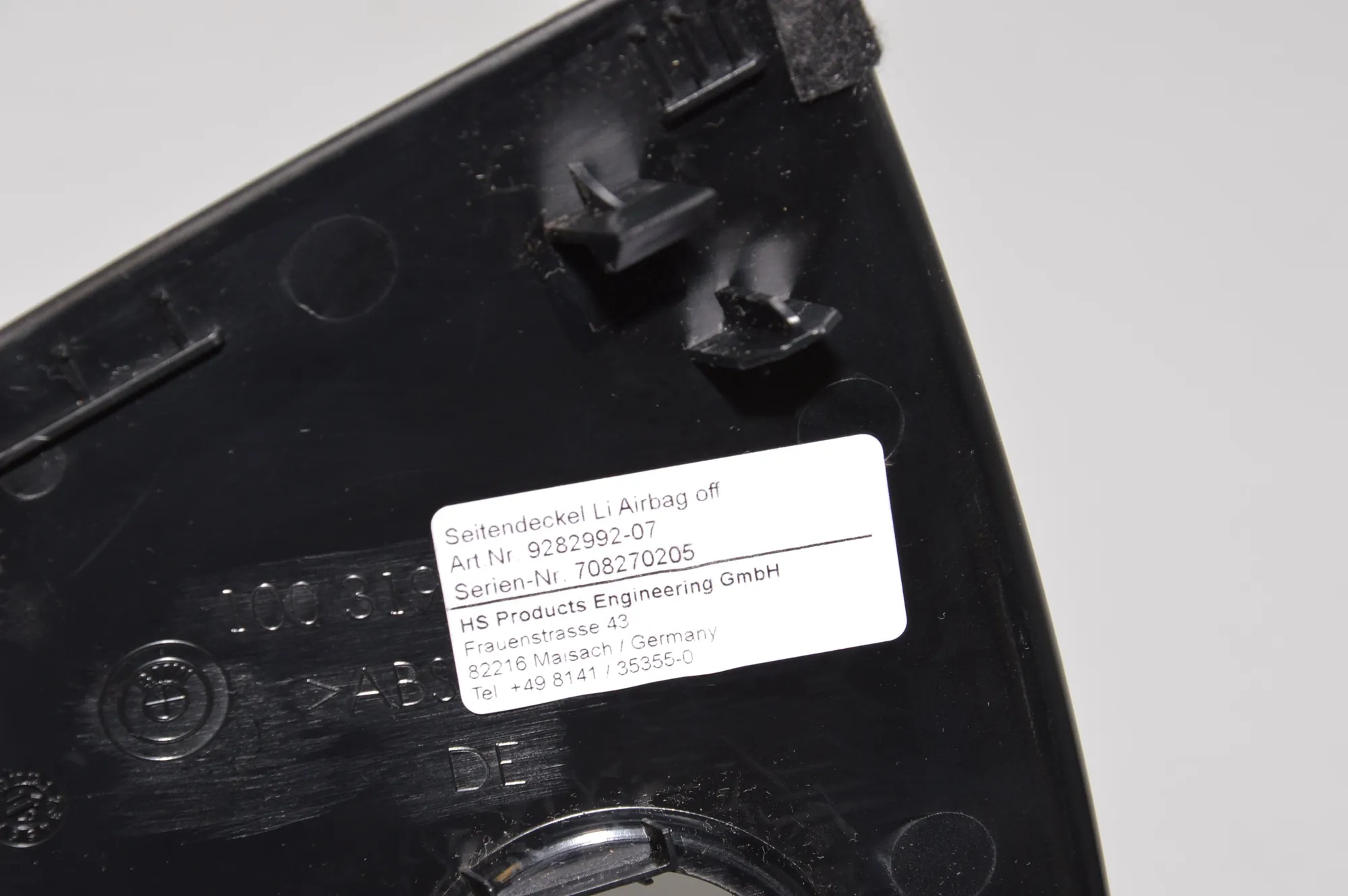 Dashboard Side Trim – OEM 9282992 · BMW i3 (I01) Electric 2019 – 5