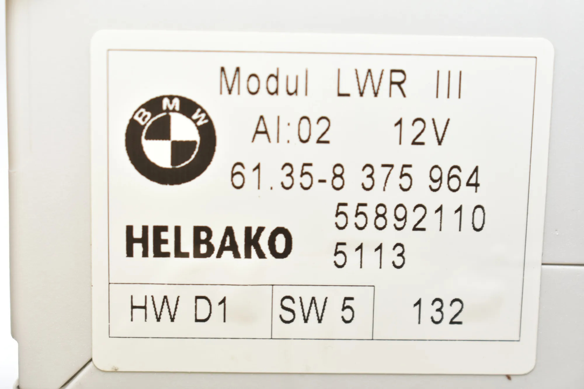 Headlight Control Unit – OEM 8375964 · BMW 5 Touring (E39) 525 d 2002 – 4