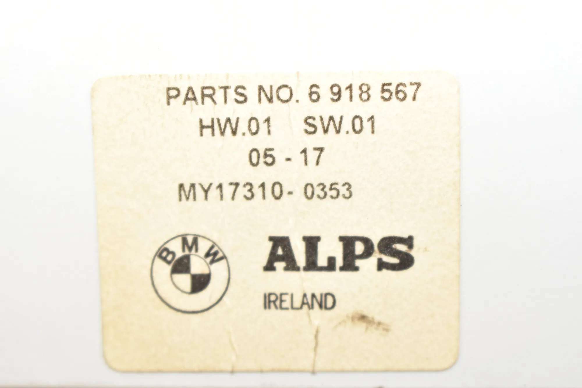 Other Control Units – OEM 6918567 · BMW 7 (E65, E66, E67) 745 d 2005 – 4