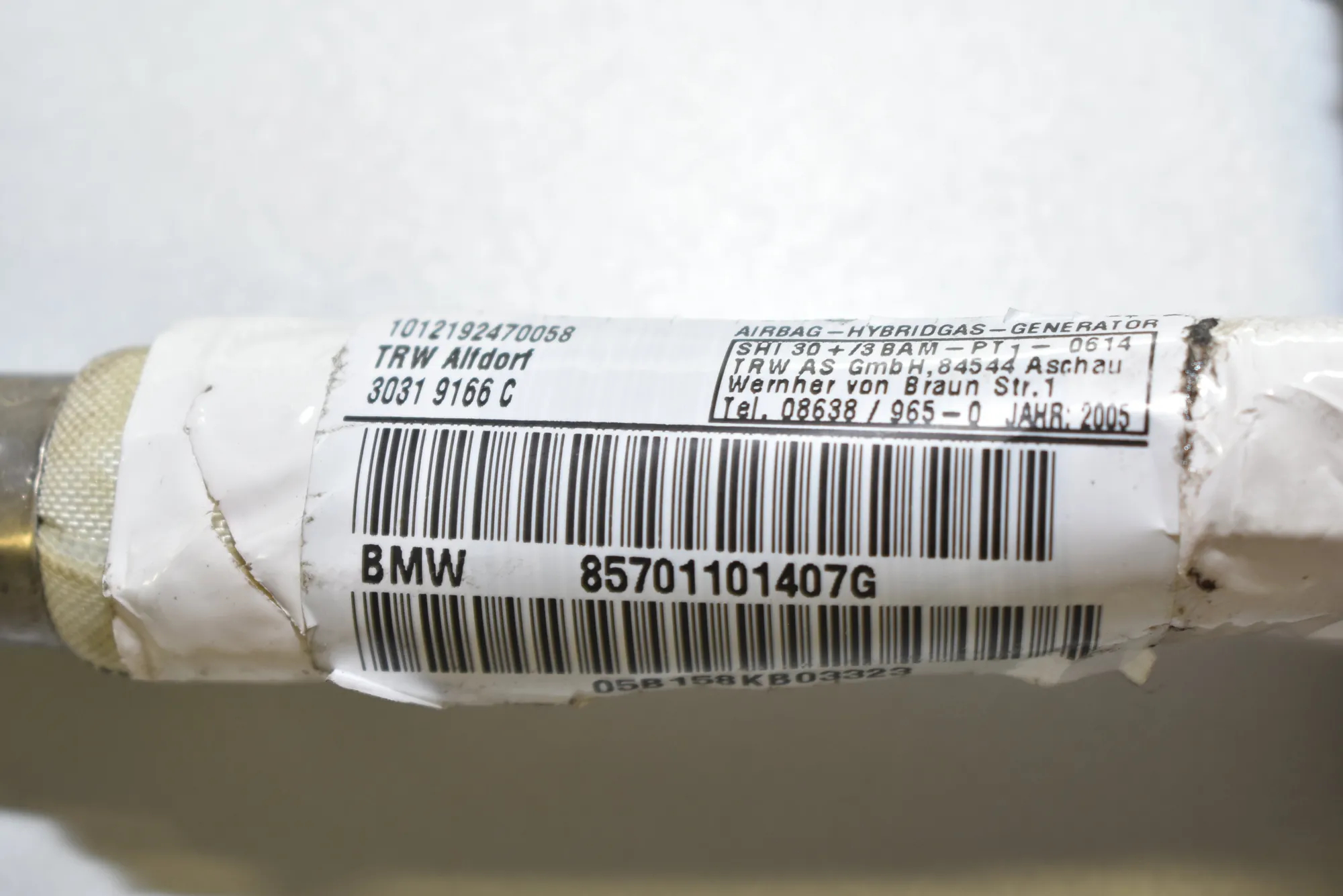 Right Side Roof Safety Curtain SRS – OEM 7011014 · BMW 7 (E65, E66, E67) 745 d 2005 – 3