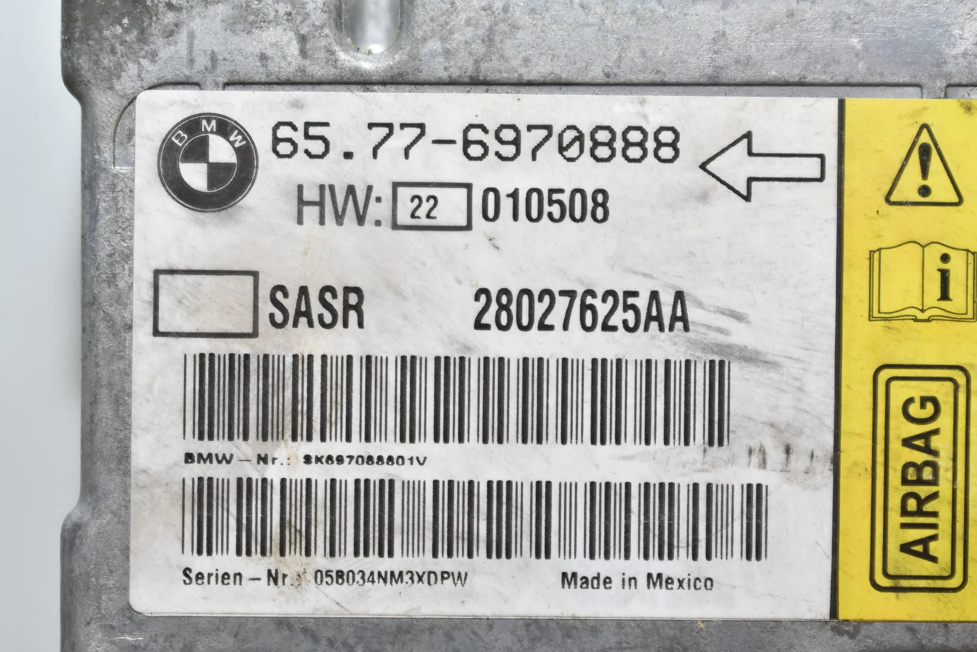 SRS Control Unit – OEM 6970888 · BMW 7 (E65, E66, E67) 745 d 2005 – 4