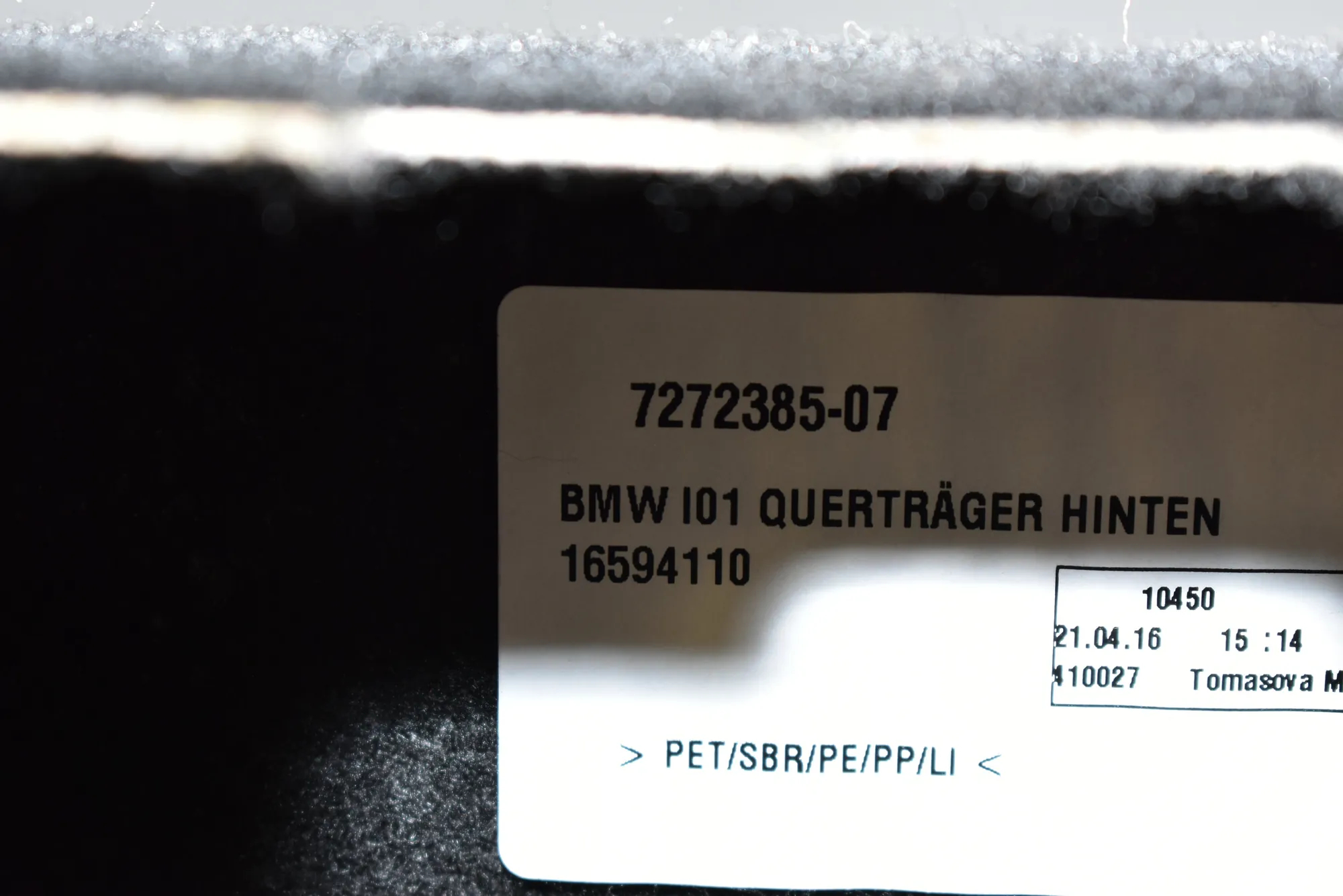 Other Interior Parts – OEM 7272385 · BMW i3 (I01) Hybrid 2016 – 4