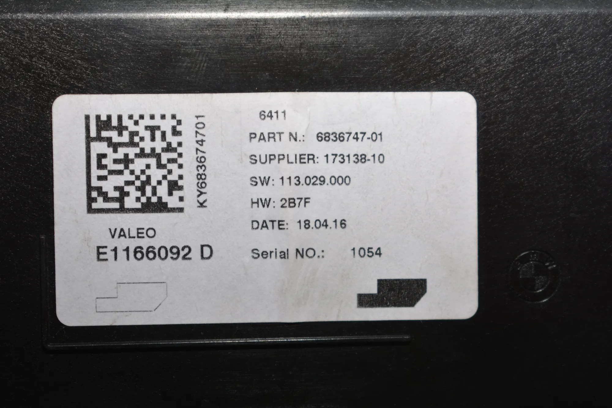 Other Control Units – OEM 6836747 · BMW i3 (I01) Hybrid 2016 – 5