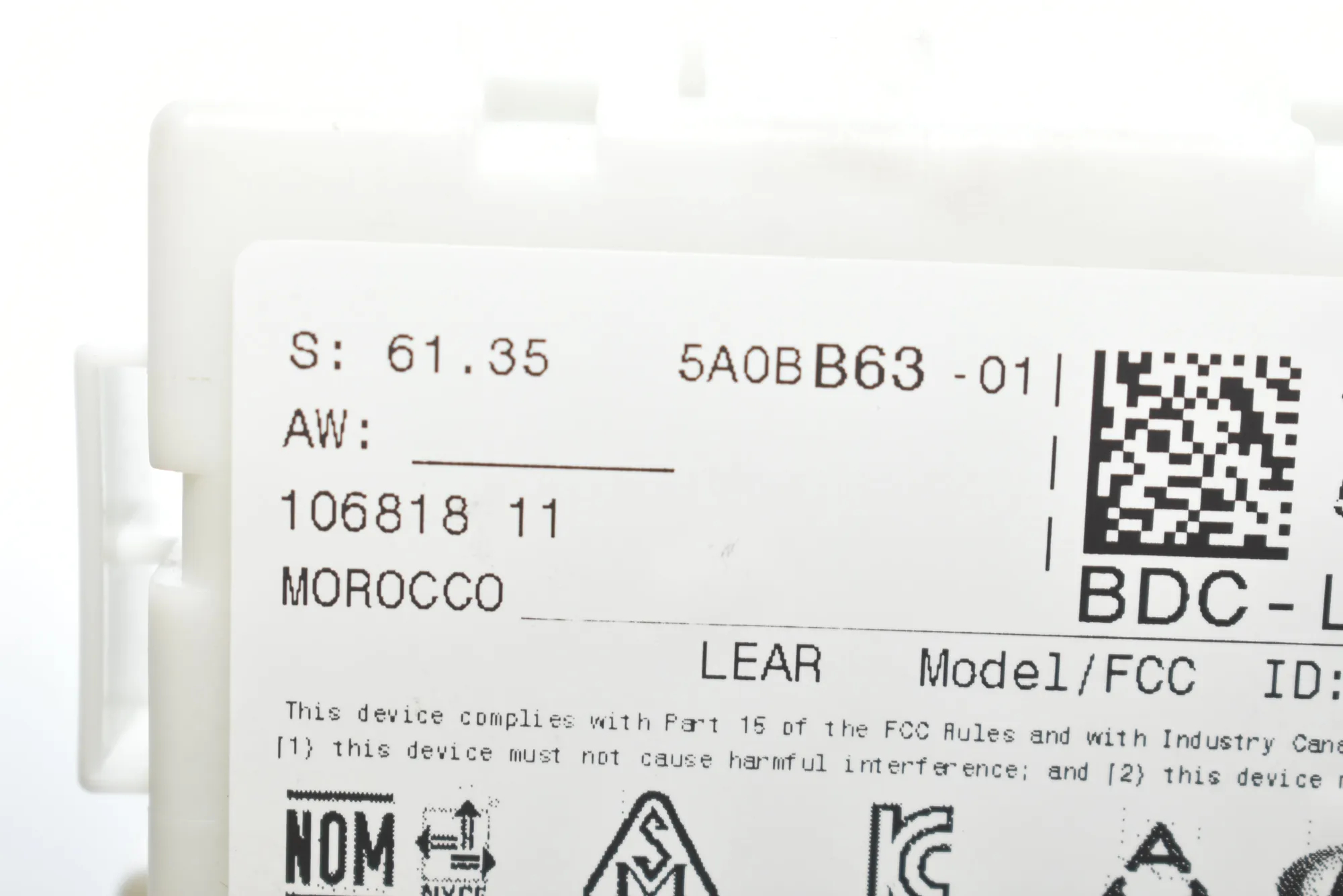 Other Control Units – OEM 61355A402F9 · BMW i3 (I01) Electric 2020 – 4