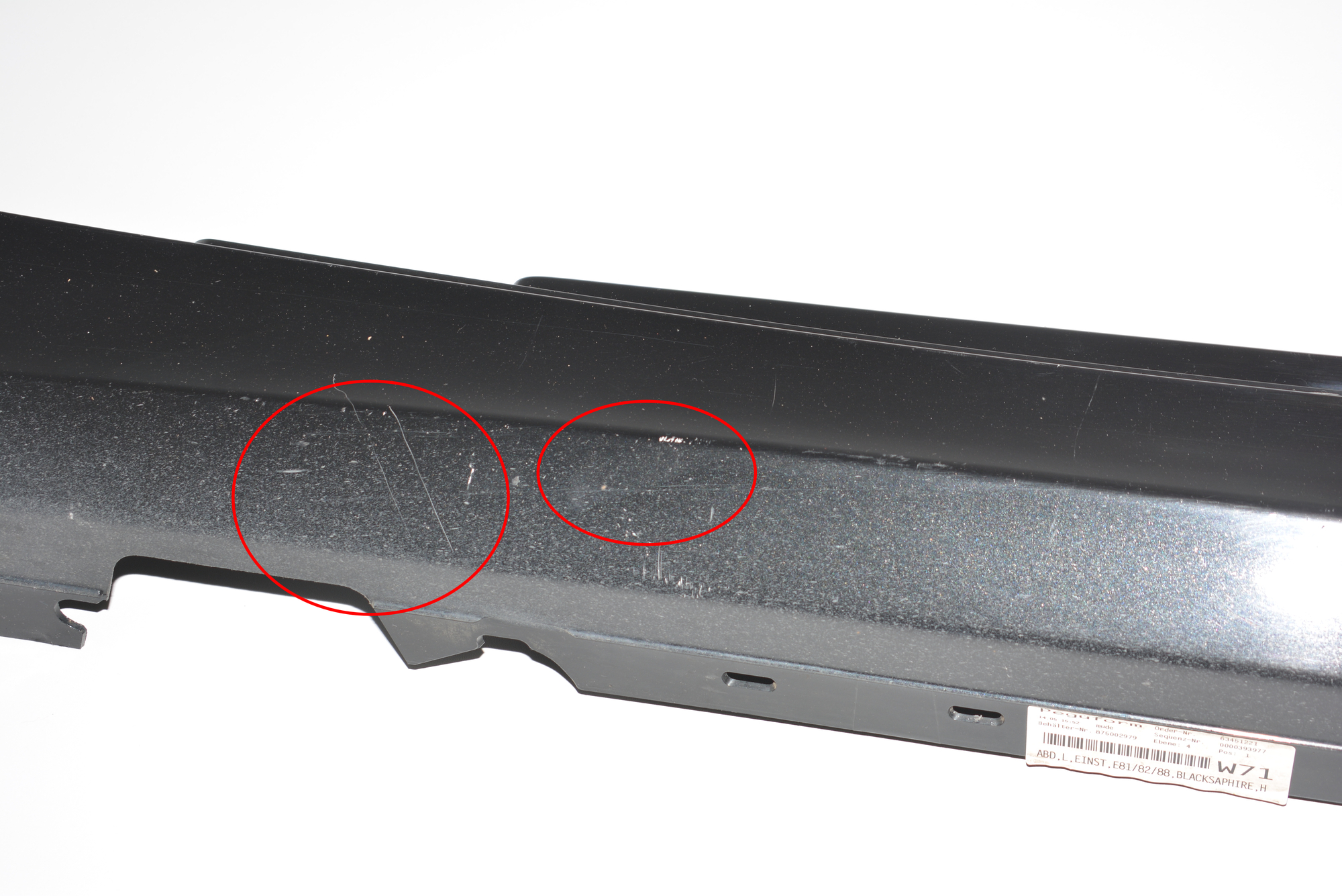 Left Side Plastic Sideskirt Cover – OEM 7183233 · BMW 1 (E81) 118 d 2008 – 6