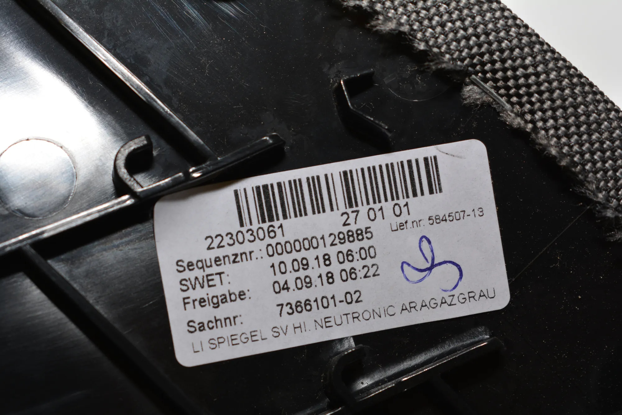 Other Interior Parts – OEM 7306607 · BMW i3 (I01) Hybrid 2018 – 7
