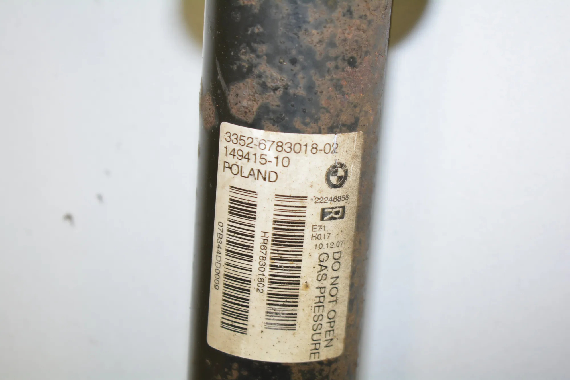 Rear Right Shock Absorber – OEM 6783018 · BMW X6 (E71, E72) xDrive 35 d 2008 – 4