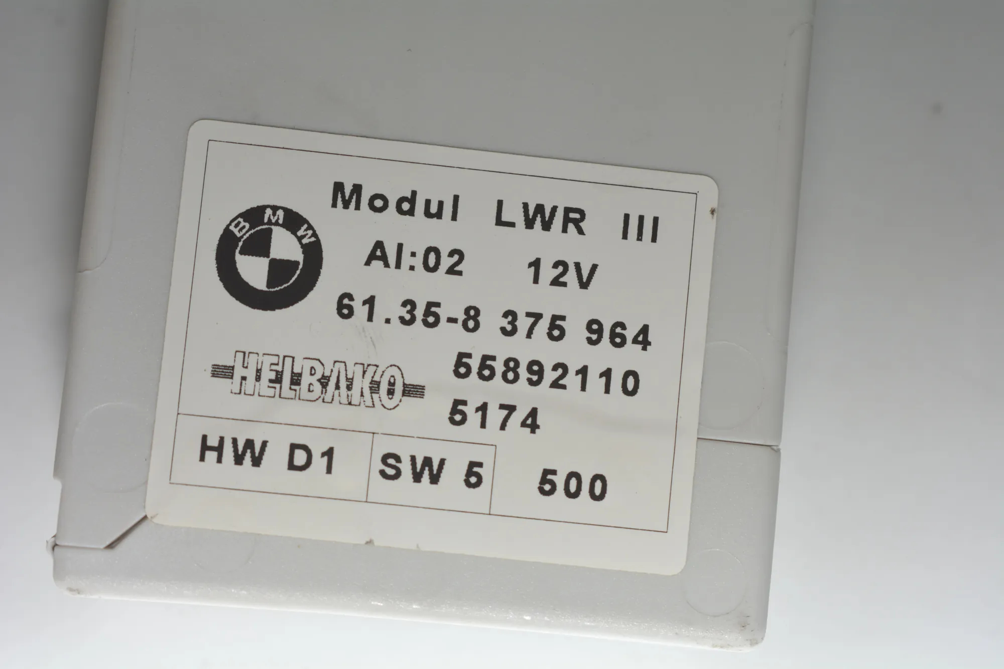 Headlight Control Unit – OEM 8375964 · BMW 5 (E39) 525 d 2001 – 5