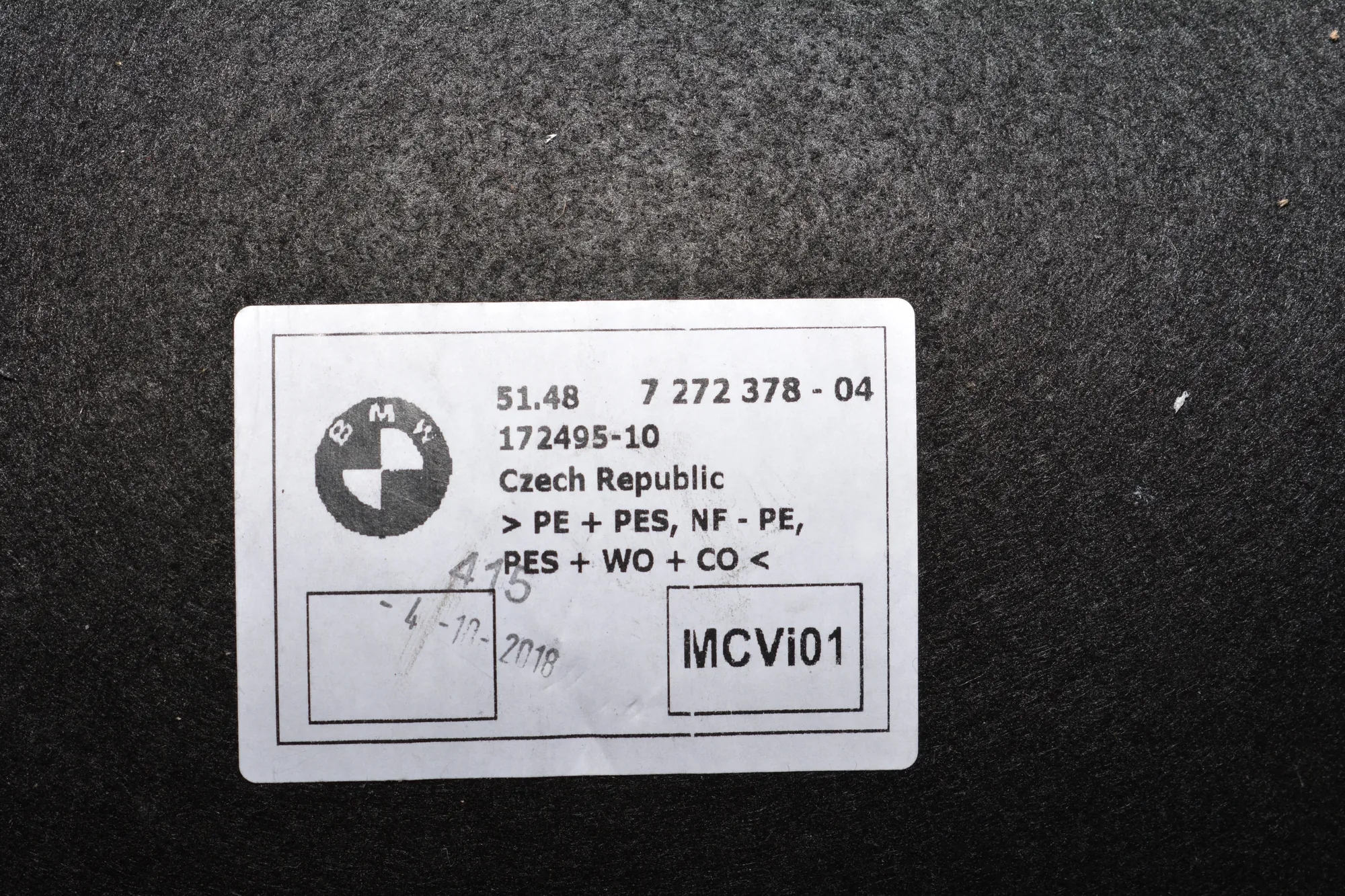 Other Body Parts – OEM 7272374 · BMW i3 (I01) Hybrid 2018 – 7
