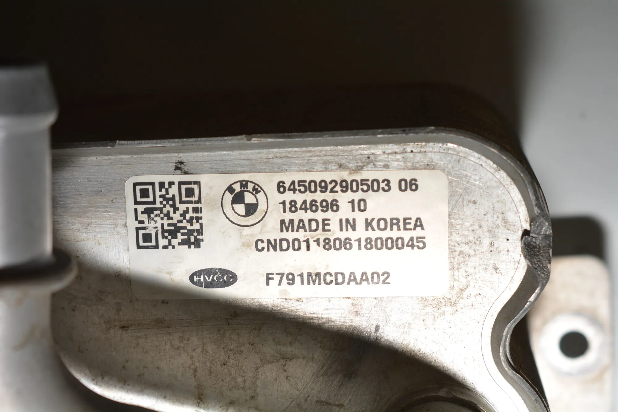 A/C Air Con Radiator – OEM 9290503 · BMW i3 (I01) Hybrid 2018 – 4