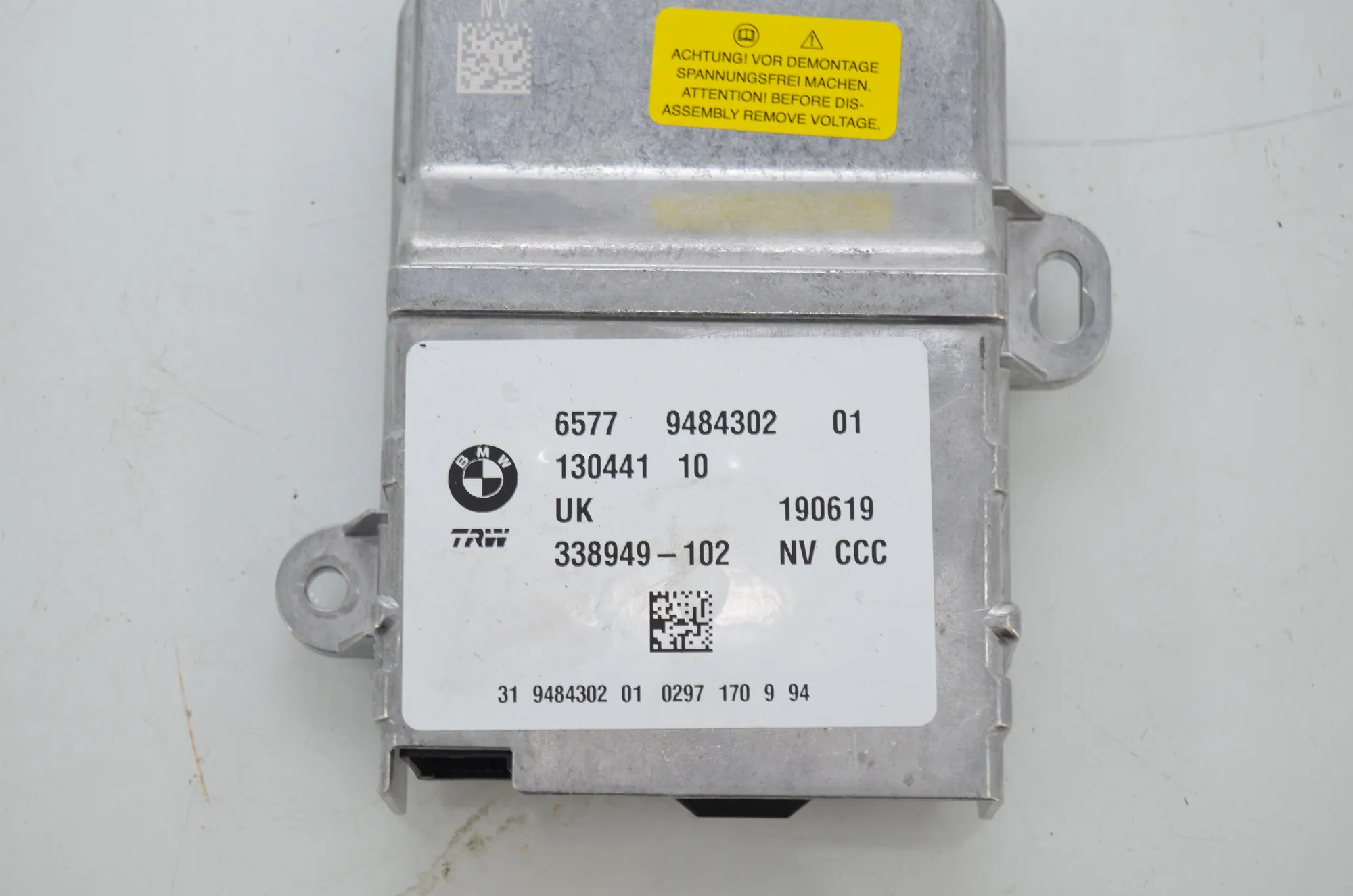 SRS Control Unit – OEM 9484302 · BMW i3 (I01) s Range Extender 2019 – 4