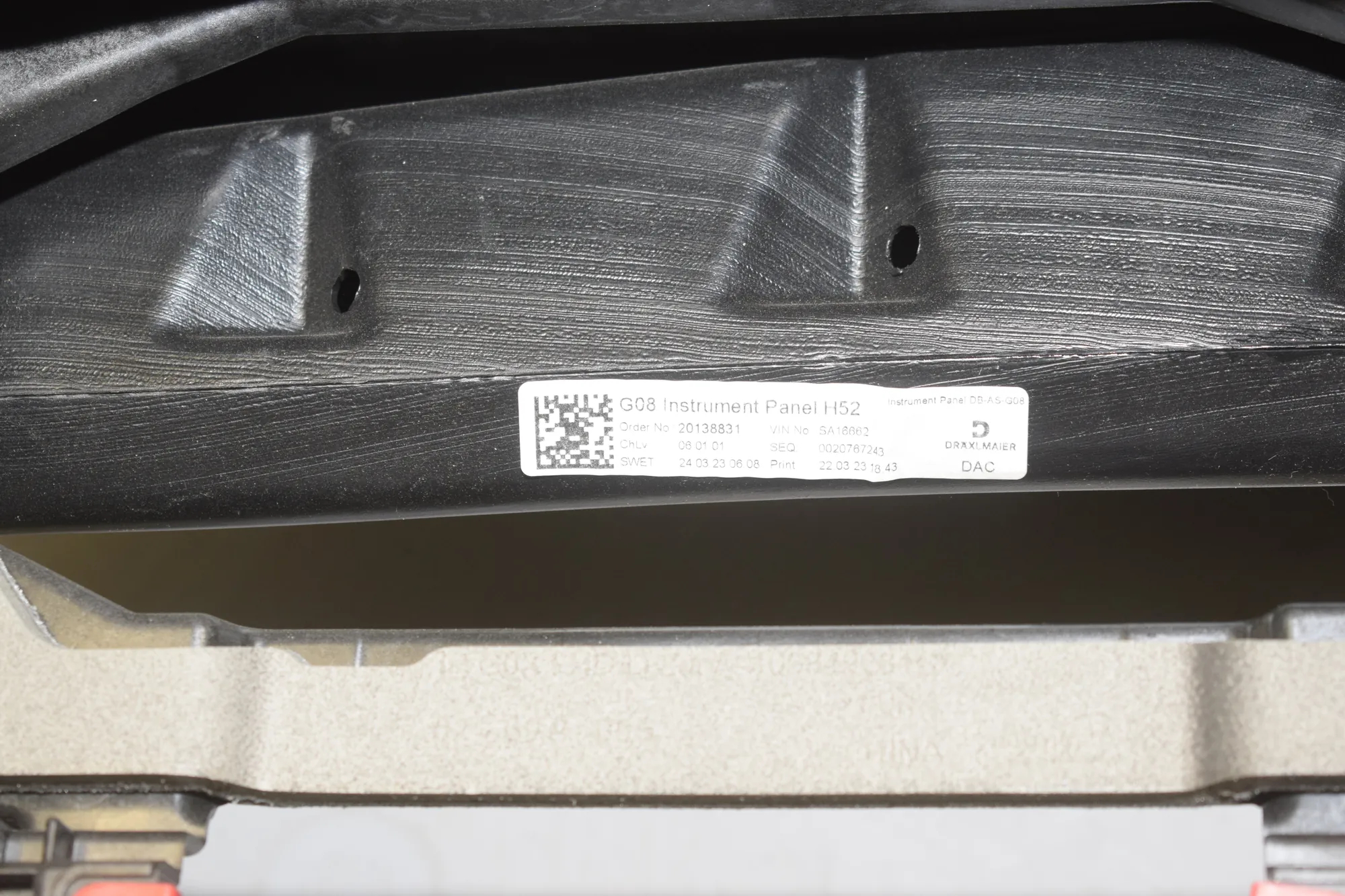 Dashboard – OEM 20138831 · BMW iX3 (G08) BMW iX3 (G08) Electric (286 HP) 2020 – 6