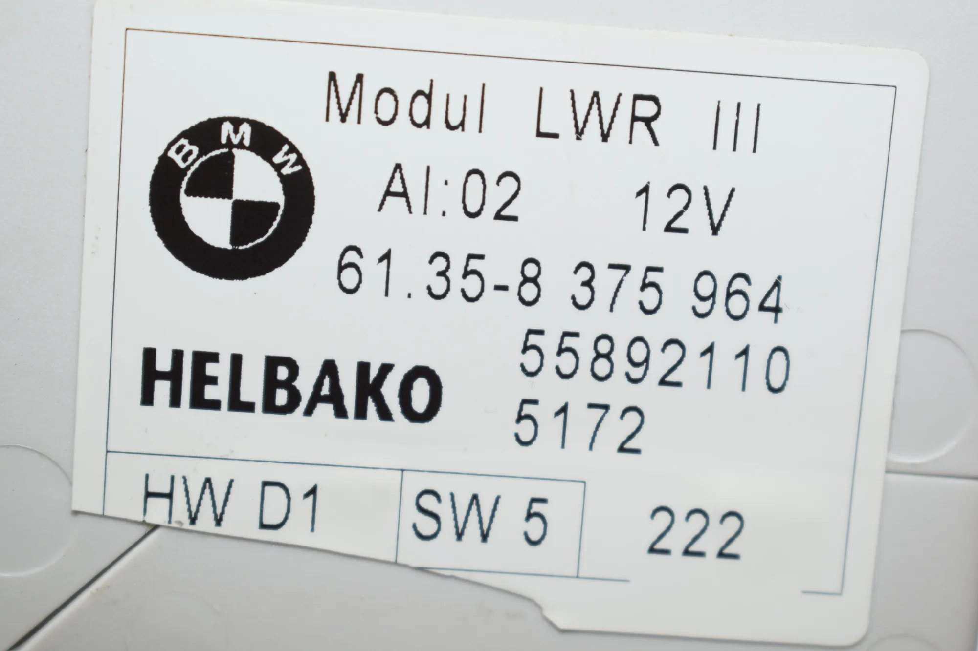Headlight Control Unit – OEM 8375964 · BMW X5 (E53) 4.6 is 2002 – 4