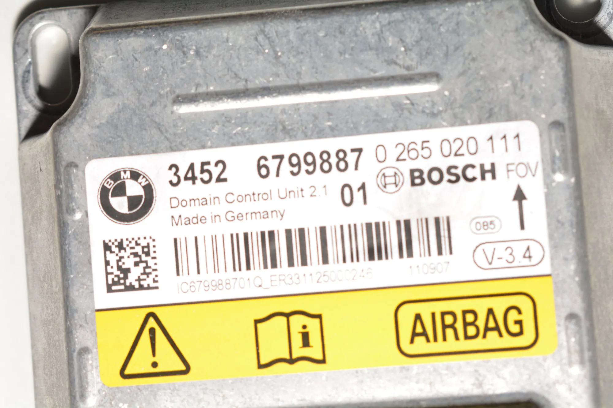 SRS Control Unit – OEM 6799887 · BMW 5 Touring (F11) 520 d 2011 – 5