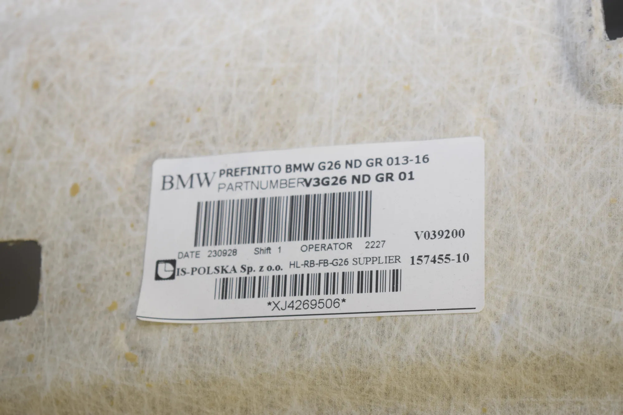 Roof Headliner – OEM 9871013 · BMW i4 (G26) BMW i4 (G26) eDrive35 2022 – 5