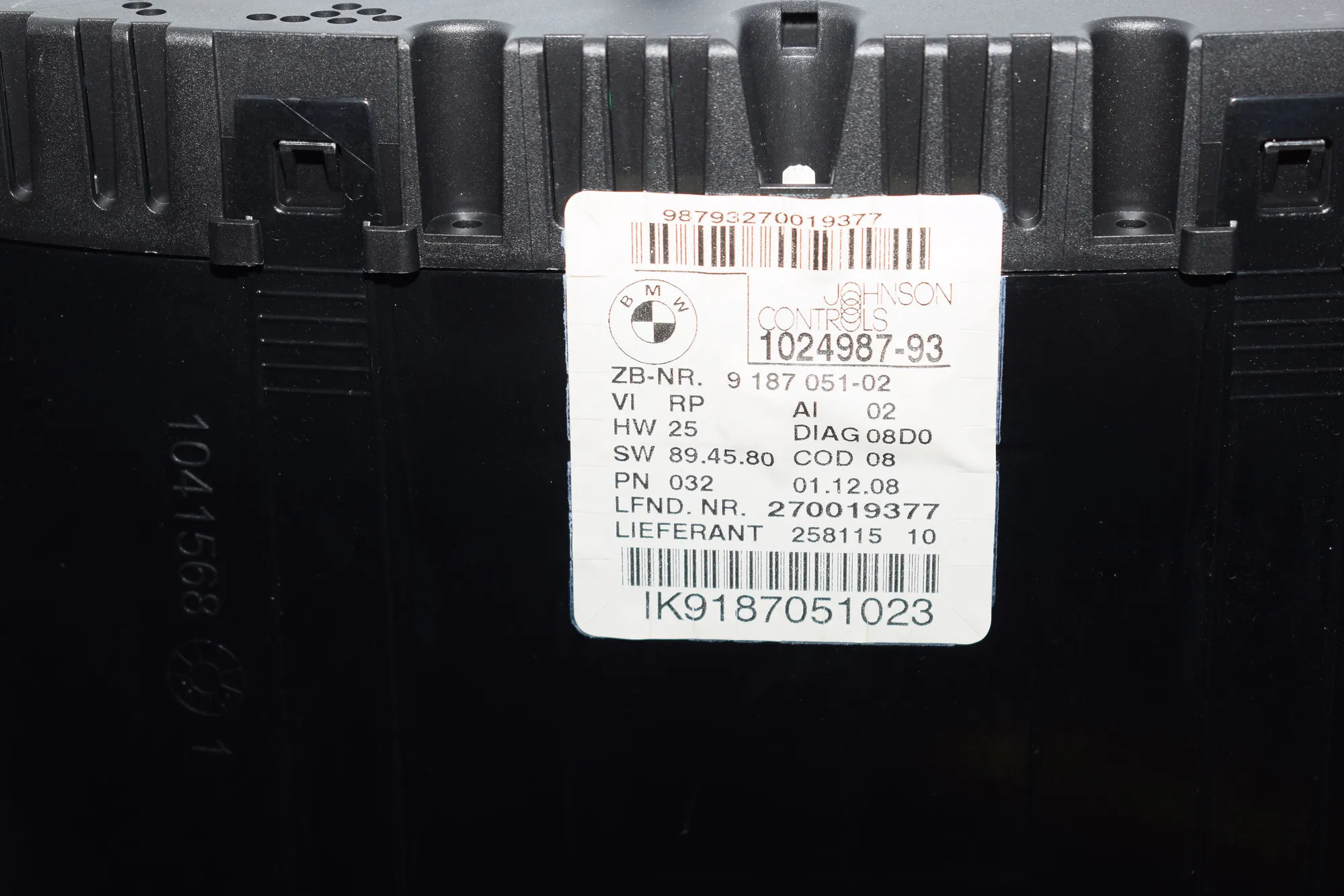 Instrument Cluster Speedometer – OEM 9187051 · BMW 1 (E81) 123 d 2009 – 5