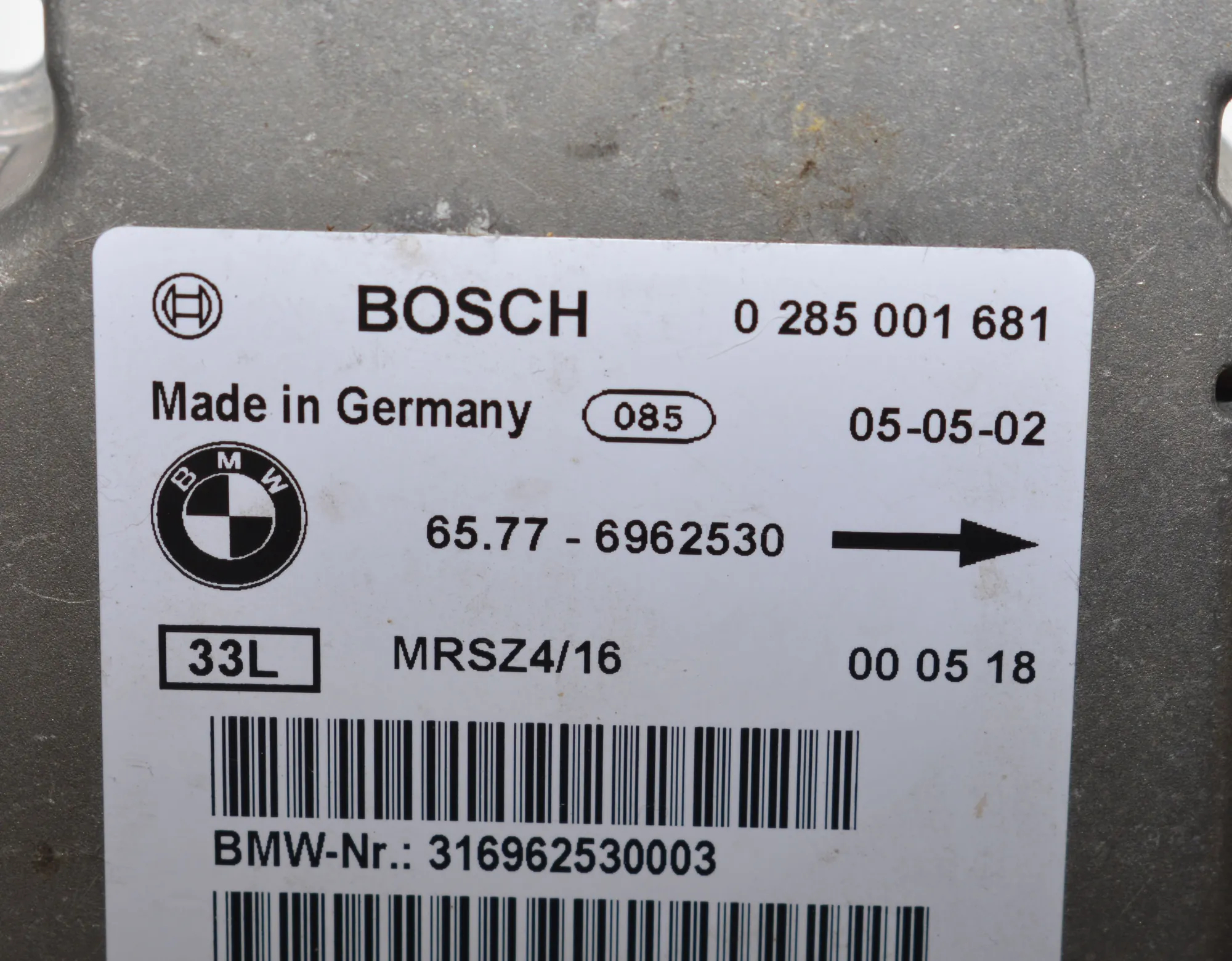 SRS Control Unit – OEM 6962530 · BMW X5 (E53) 3.0 d 2005 – 5