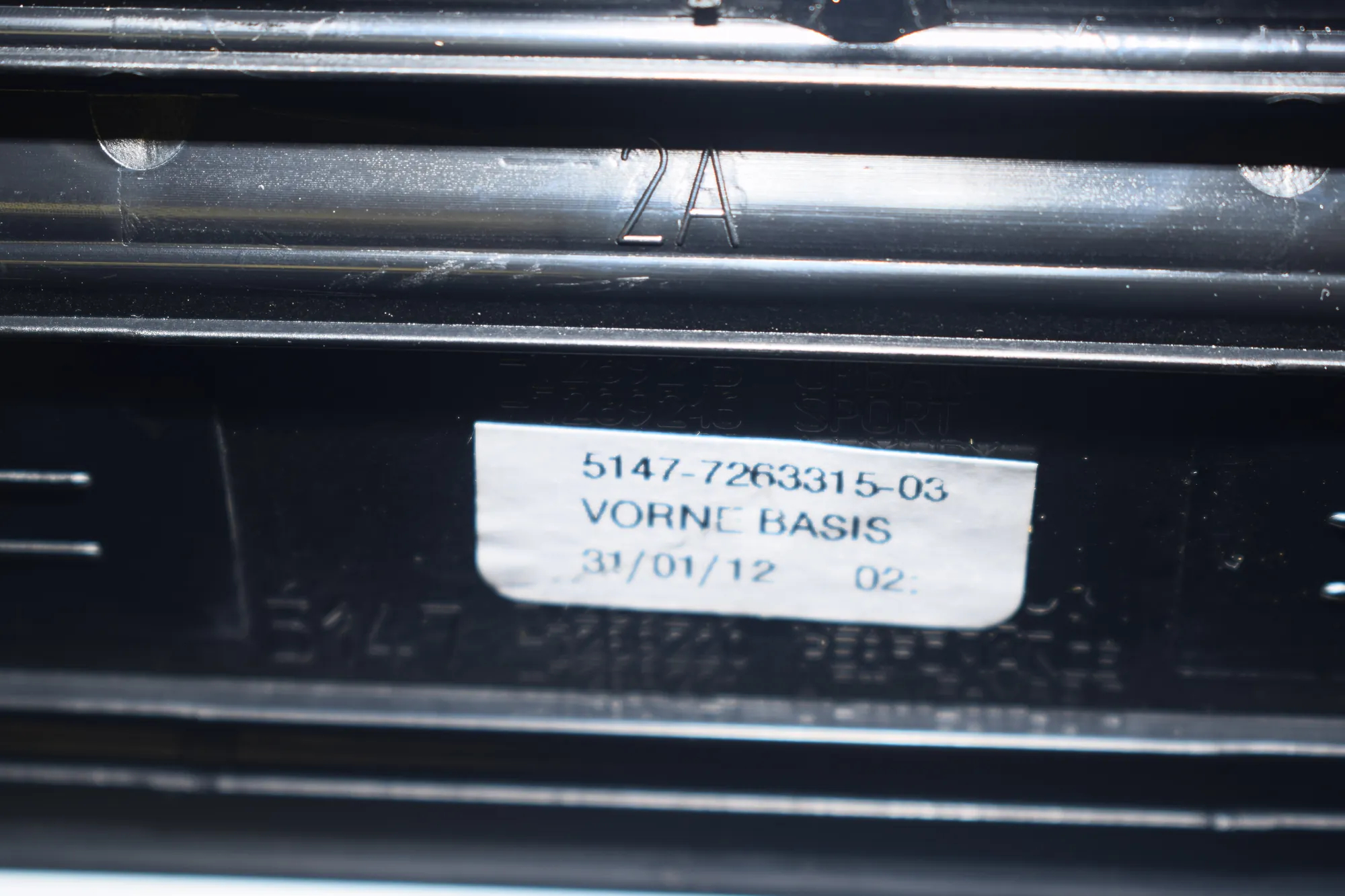 Door Sill Trim Kit – OEM 7263314 · BMW 3 (F30, F80) 328 i 2012 – 6