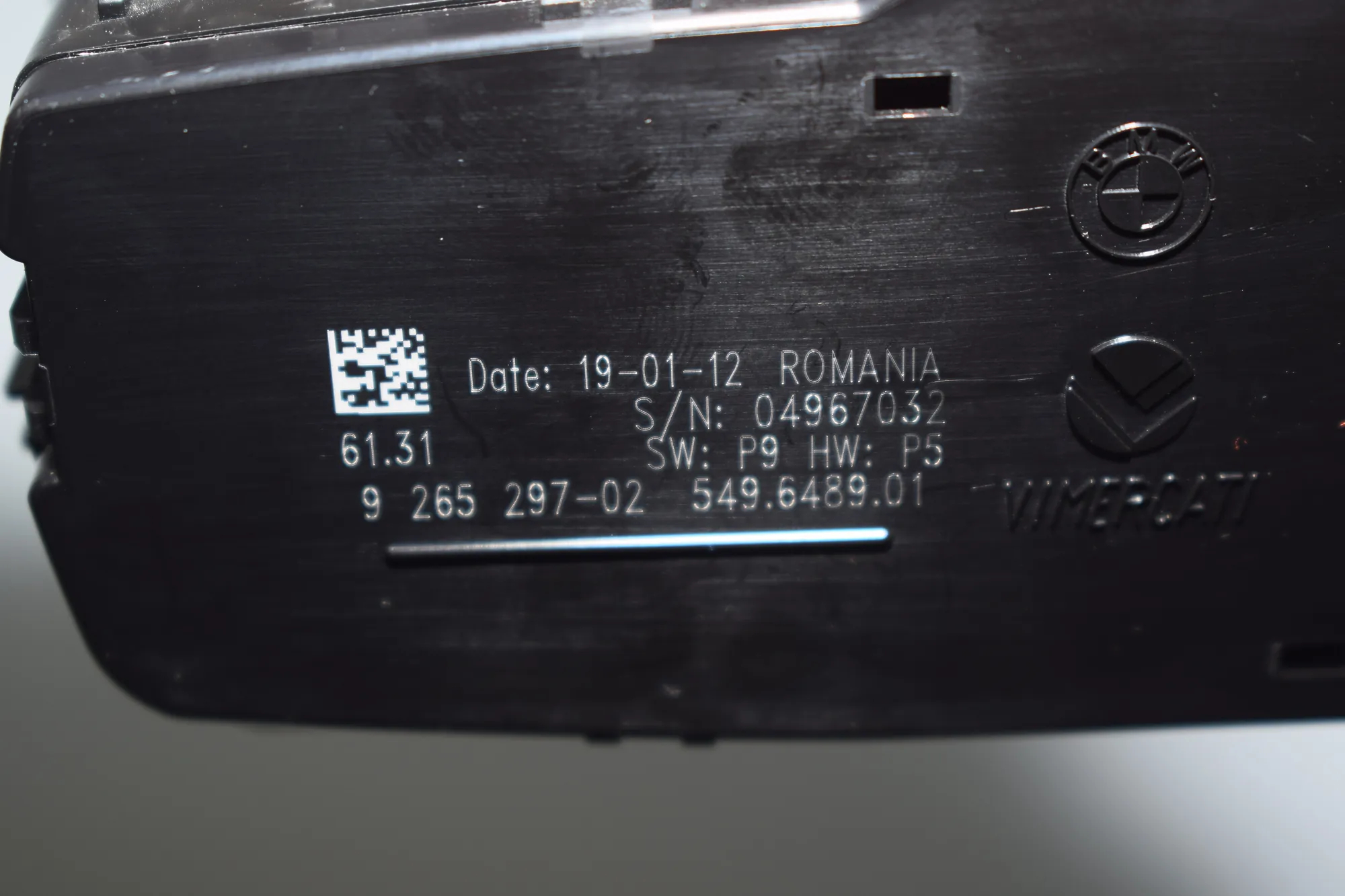 Headlight Switch Control Unit – OEM 9265297 · BMW 3 (F30, F80) 328 i 2012 – 5