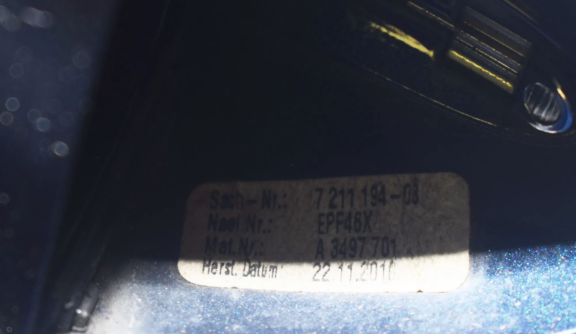 Rear Right Door Exterior Handle – OEM 7211194 · BMW 5 (F10) BMW 5 (F10) 2012 – 4