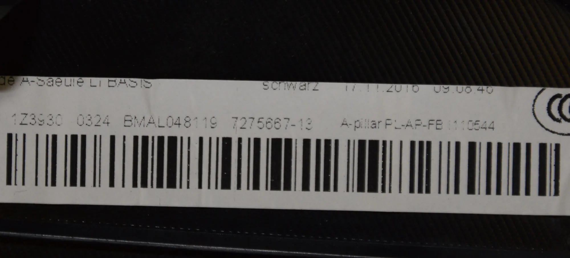 Front Left A Pillar Trim – OEM 7275667 · BMW i3 (I01) Hybrid 2016 – 5