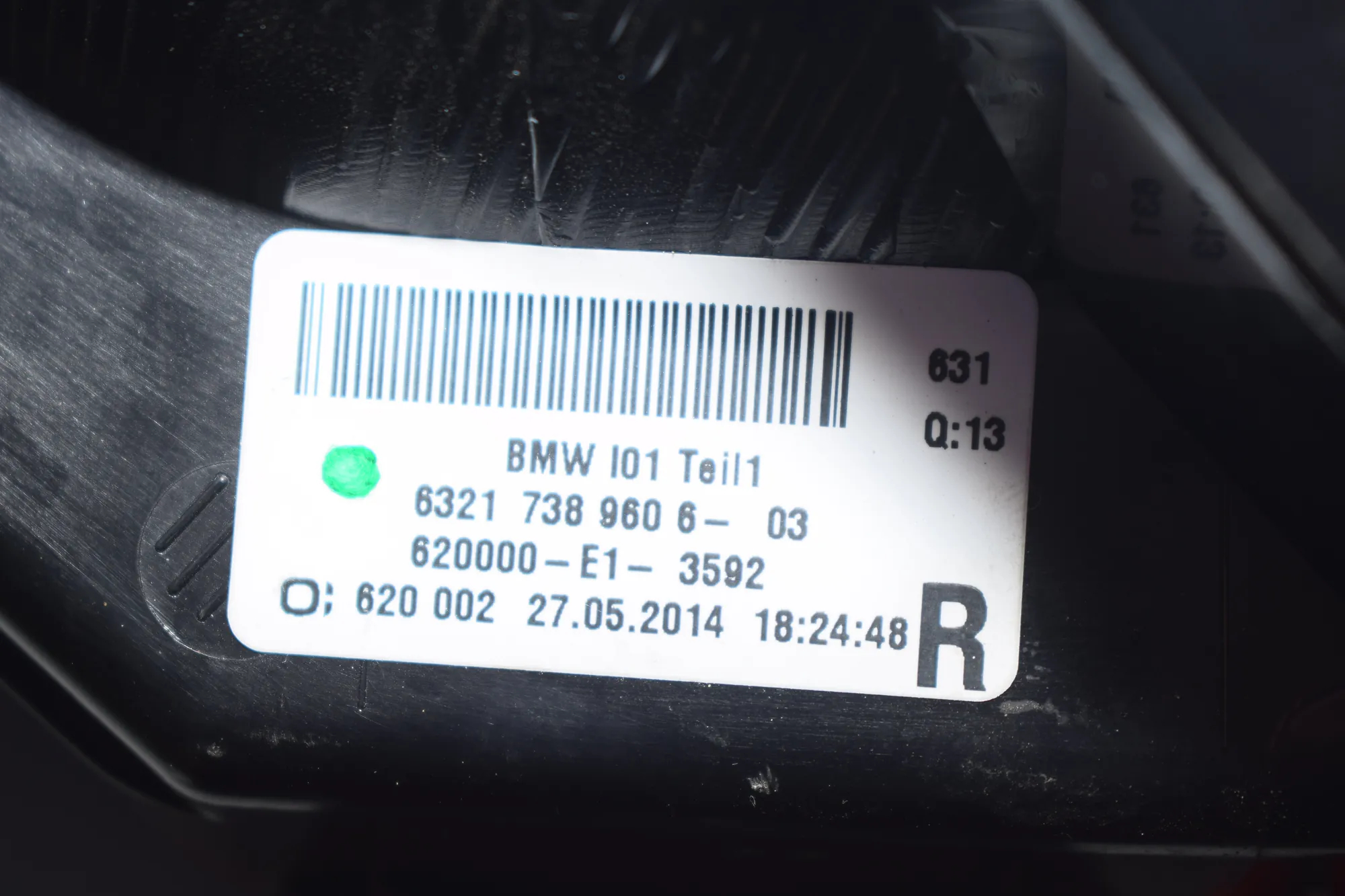Right Side Tailgate Tail Light – OEM 7389606 · BMW i3 (I01) Hybrid 2014 – 4