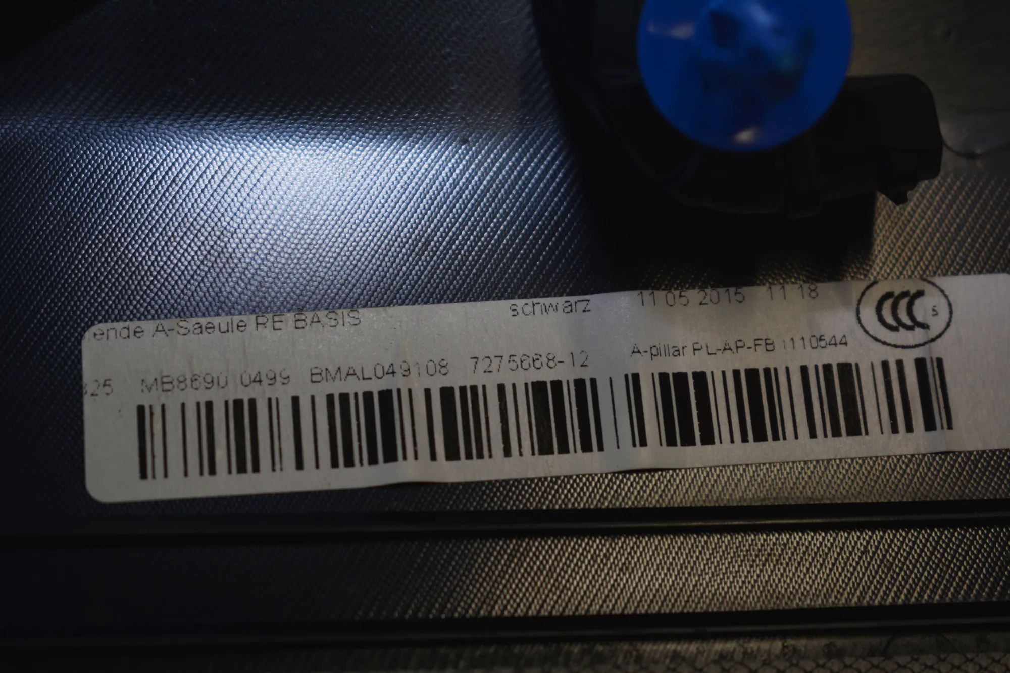 Front Right A Pillar Trim – OEM 7275668 · BMW i3 (I01) Electric 2015 – 5