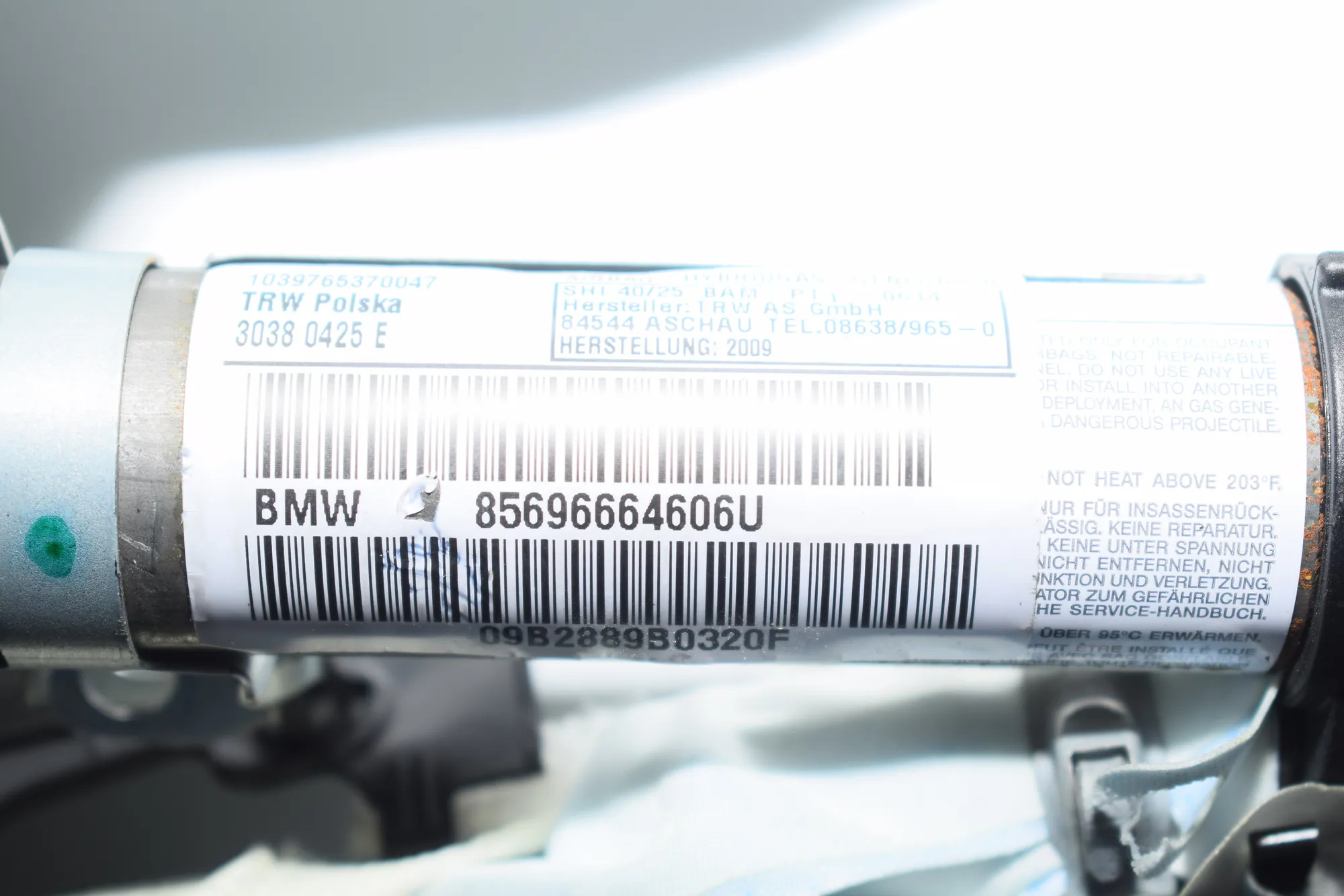 Right Side Roof Safety Curtain SRS – OEM 6966646 · BMW 3 (E90) 316 d 2009 – 3