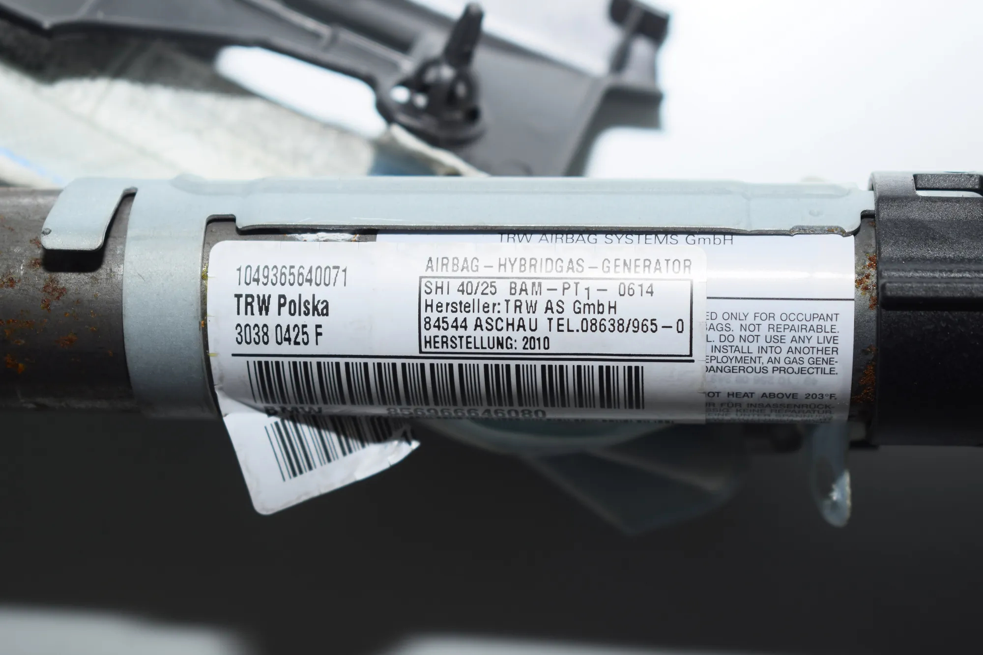 Right Side Roof Safety Curtain SRS – OEM 6966646 · BMW 3 (E90) 318 d 2010 – 3