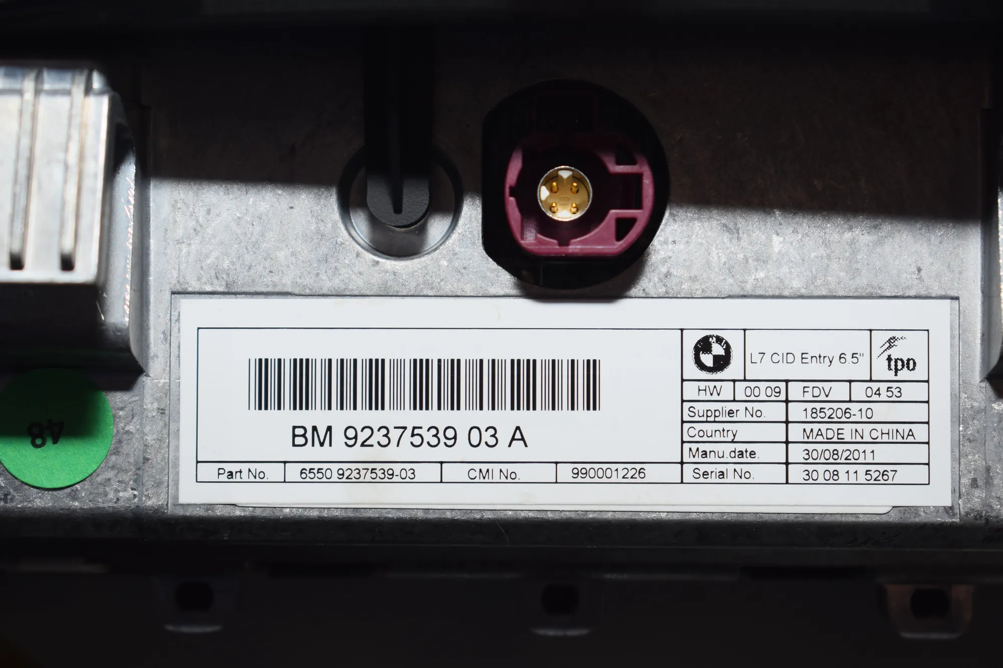 Navigation System – OEM 9272367 · BMW 1 (F20) 118 d 2011 – 5