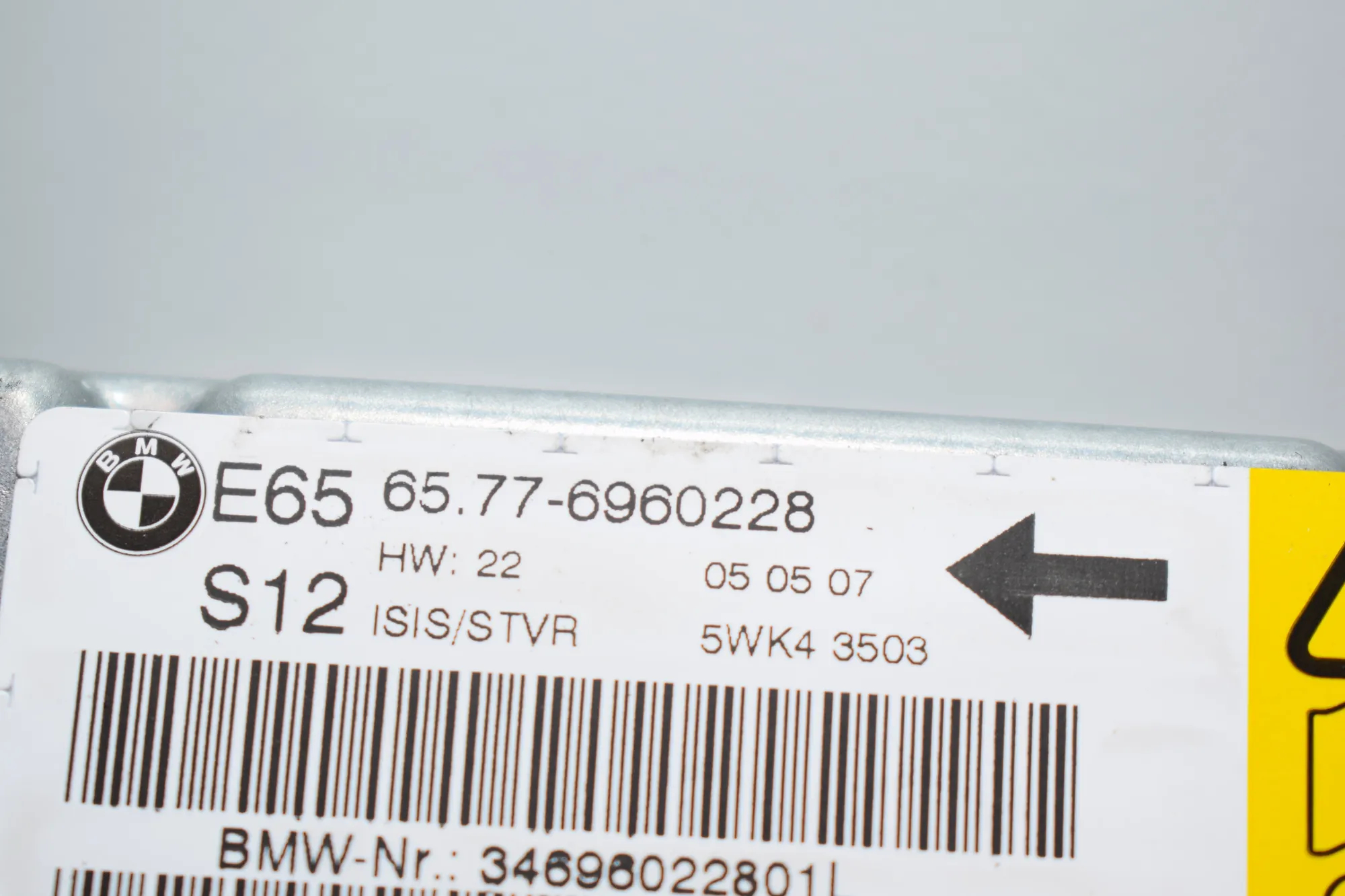 SRS Control Unit – OEM 6960228 · BMW 7 (E65, E66, E67) 730 Ld 2005 – 3