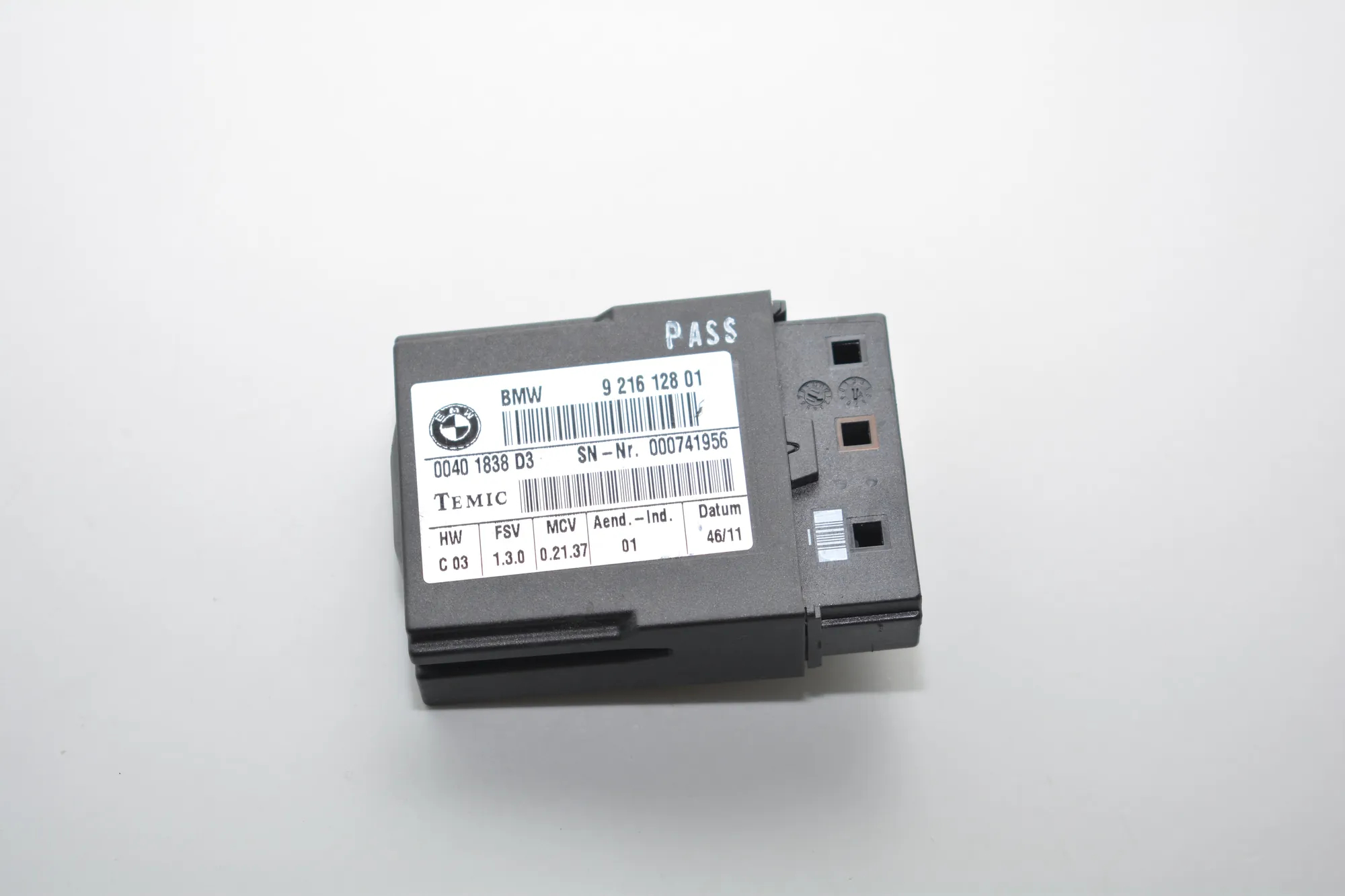 Other Control Units – OEM 9216128 · BMW 3 Coupe (E92) BMW 3 Coupe (E92) 316 i 2013