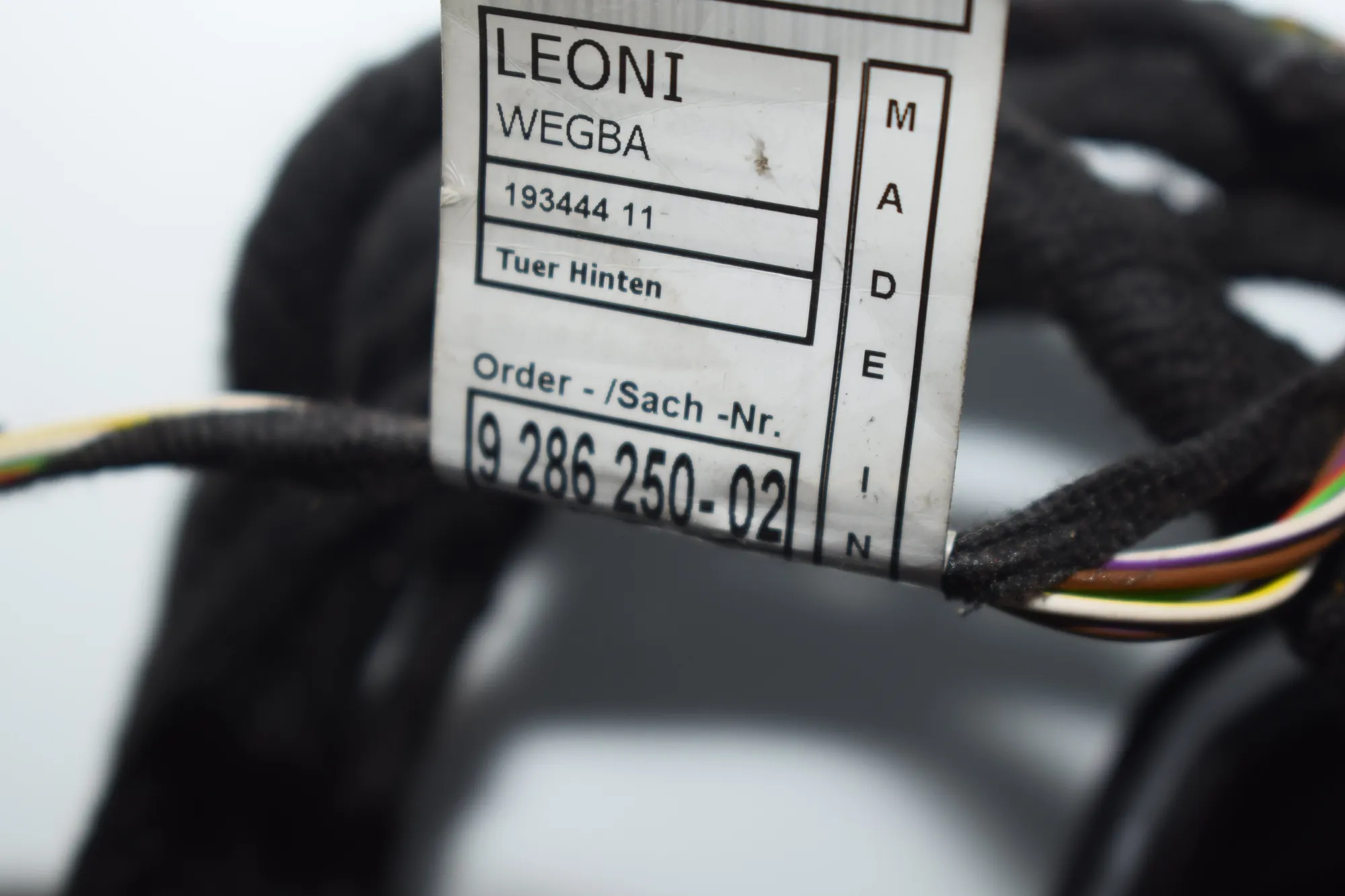 Rear Left Door Wiring – OEM 9286250 · BMW 3 (F30, F80) 330 d xDrive 2014 – 4