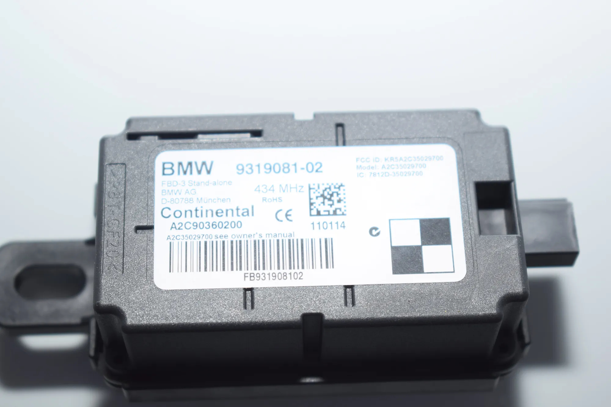 Other Control Units – OEM 9319081 · BMW 3 (F30, F80) 330 d xDrive 2014 – 4