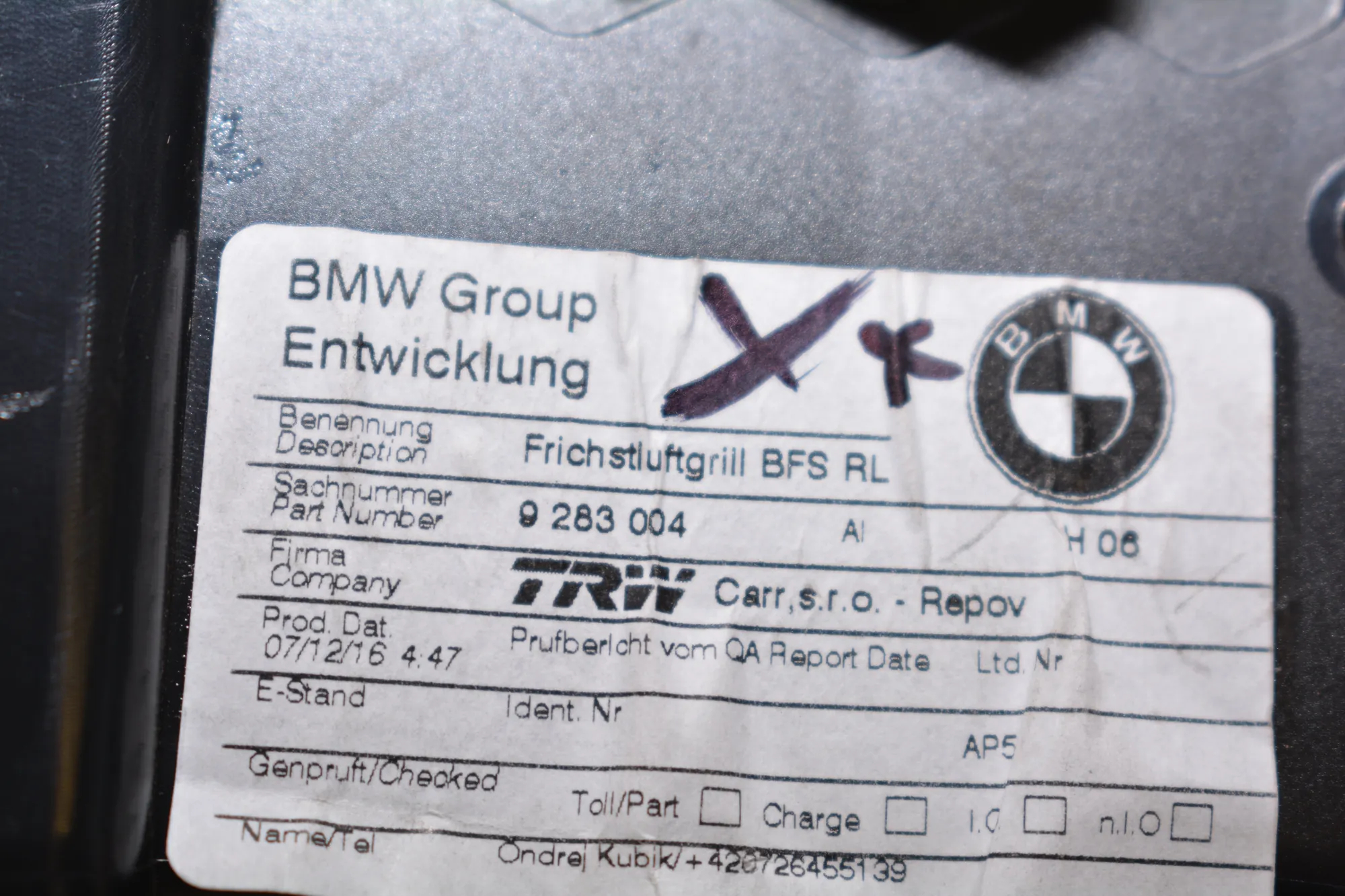 Dashboard Air Vents – OEM 9283004 · BMW i3 (I01) Hybrid 2016 – 5