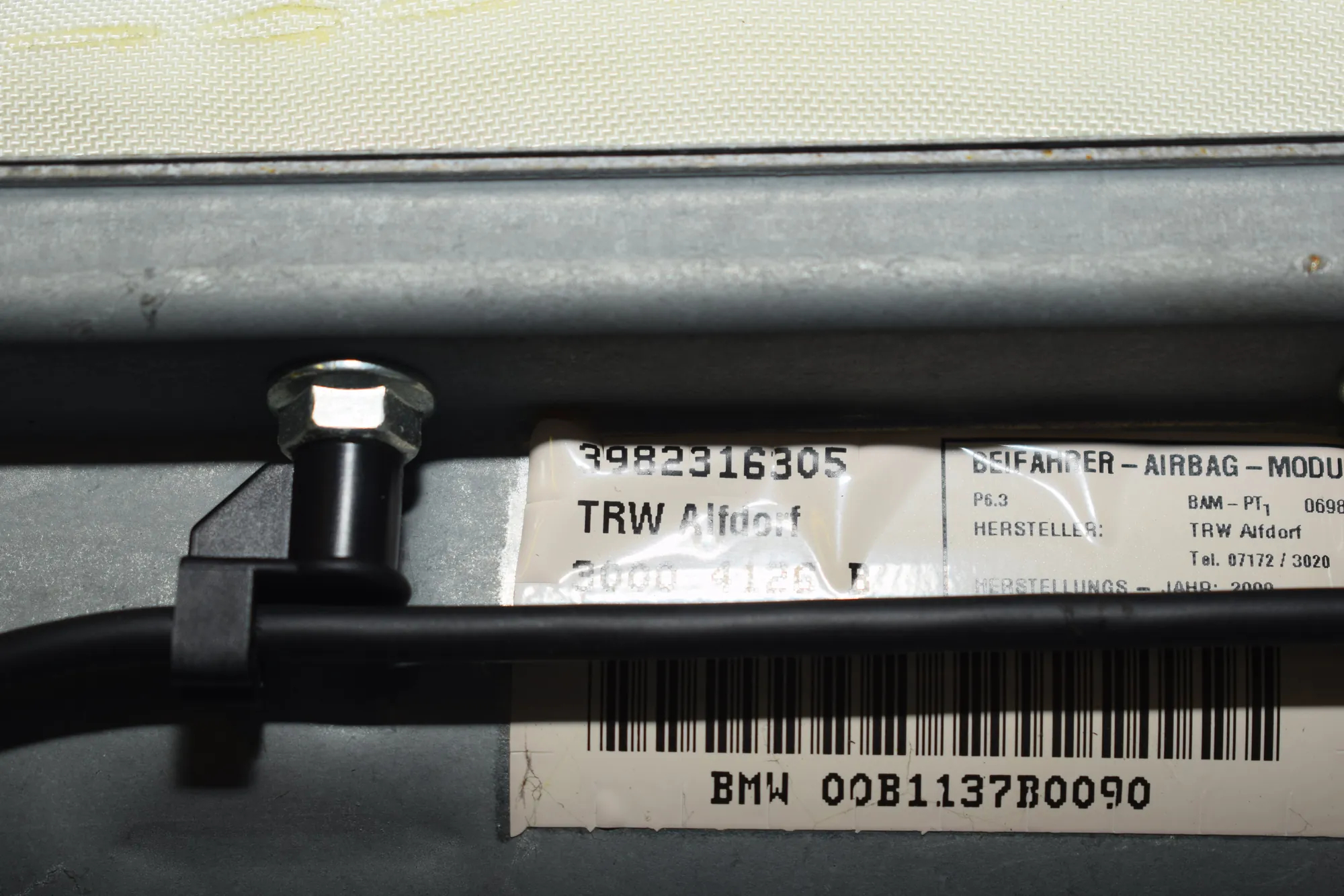 Dashboard Safety Bag SRS – OEM 8231630 · BMW 5 Touring (E39) 530 d 2000 – 3