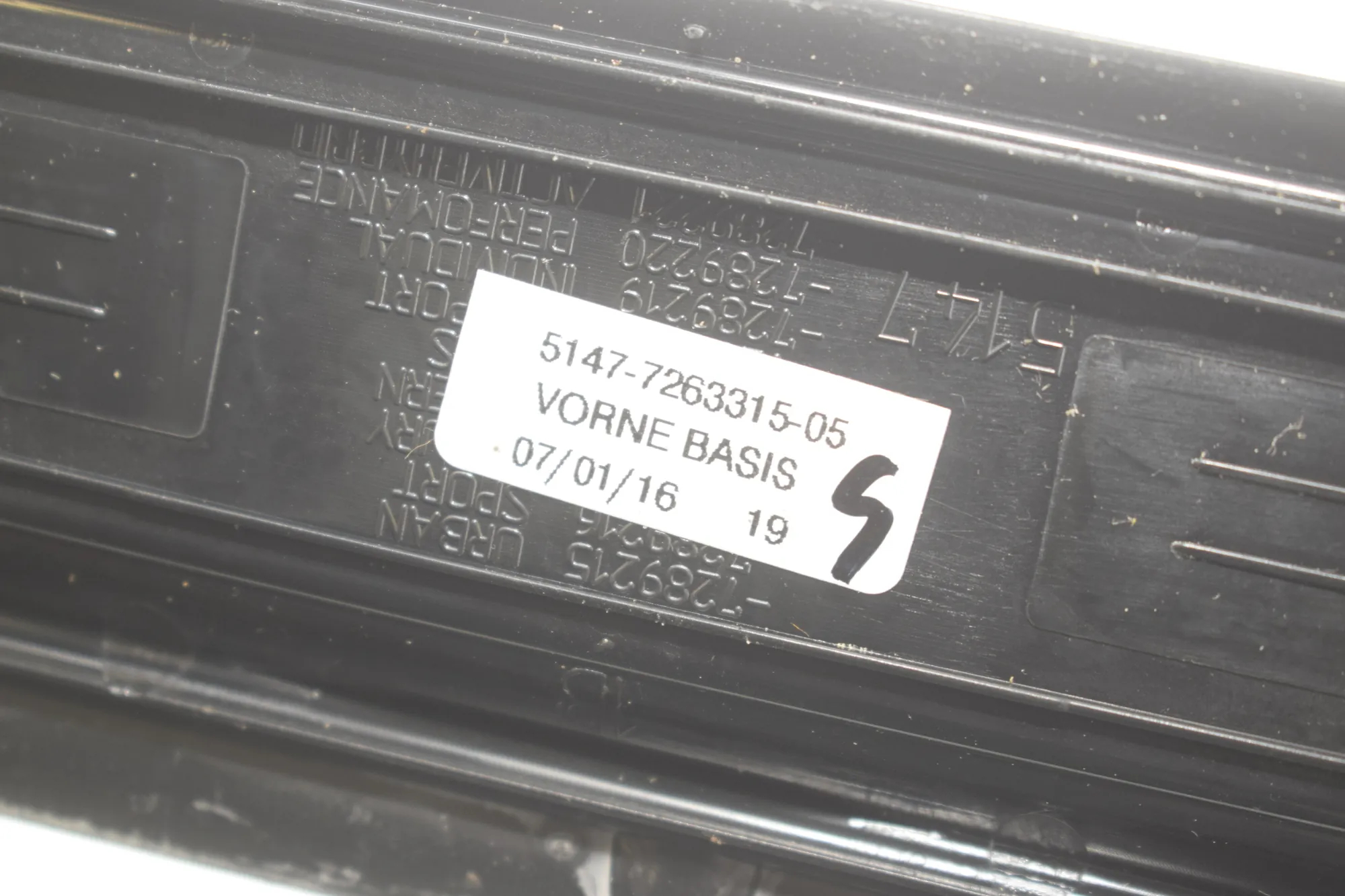 Door Sill Trim Kit – OEM 7263315 · BMW X1 (F48) xDrive 18 d 2016 – 4