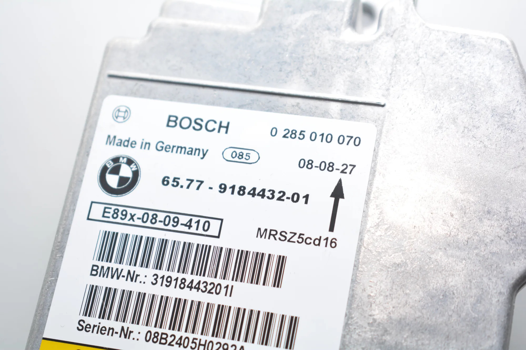 SRS Control Unit – OEM 9184432 · BMW 1 (E81) 118 d 2008 – 5
