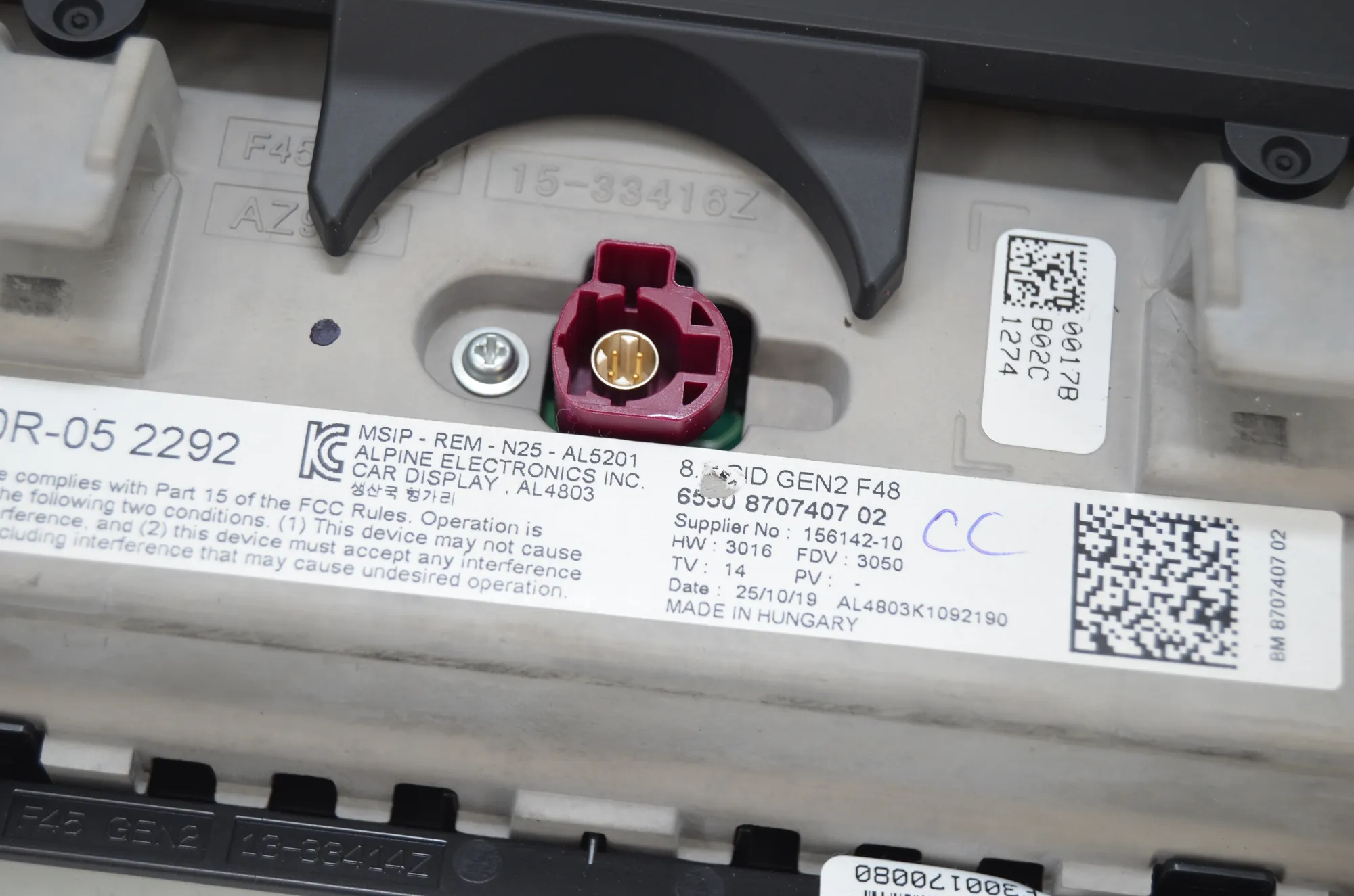 Navigation System – OEM 5A0BE42 · BMW X1 (F48) sDrive 18 d 2019 – 9