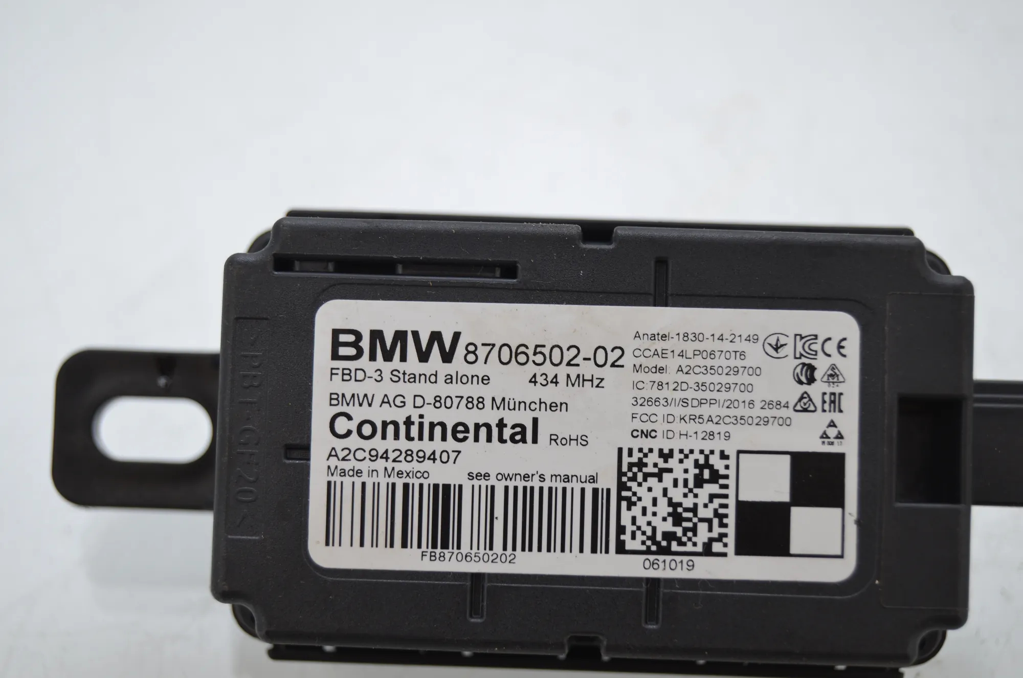 Antenna Amplifier – OEM 65209220832 · BMW X1 (F48) sDrive 18 d 2019 – 8