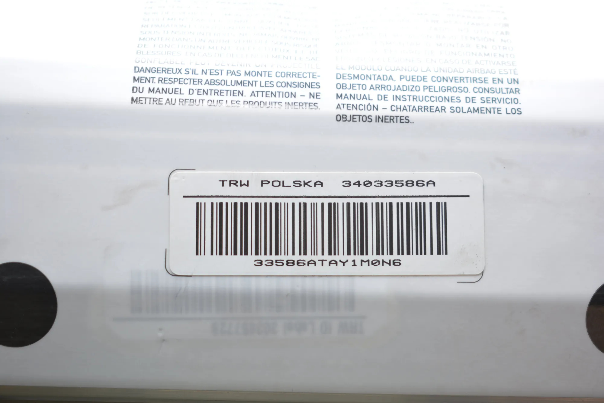 Dashboard Safety Bag SRS – OEM 6982860 · BMW 1 (E81) 118 d 2008 – 7
