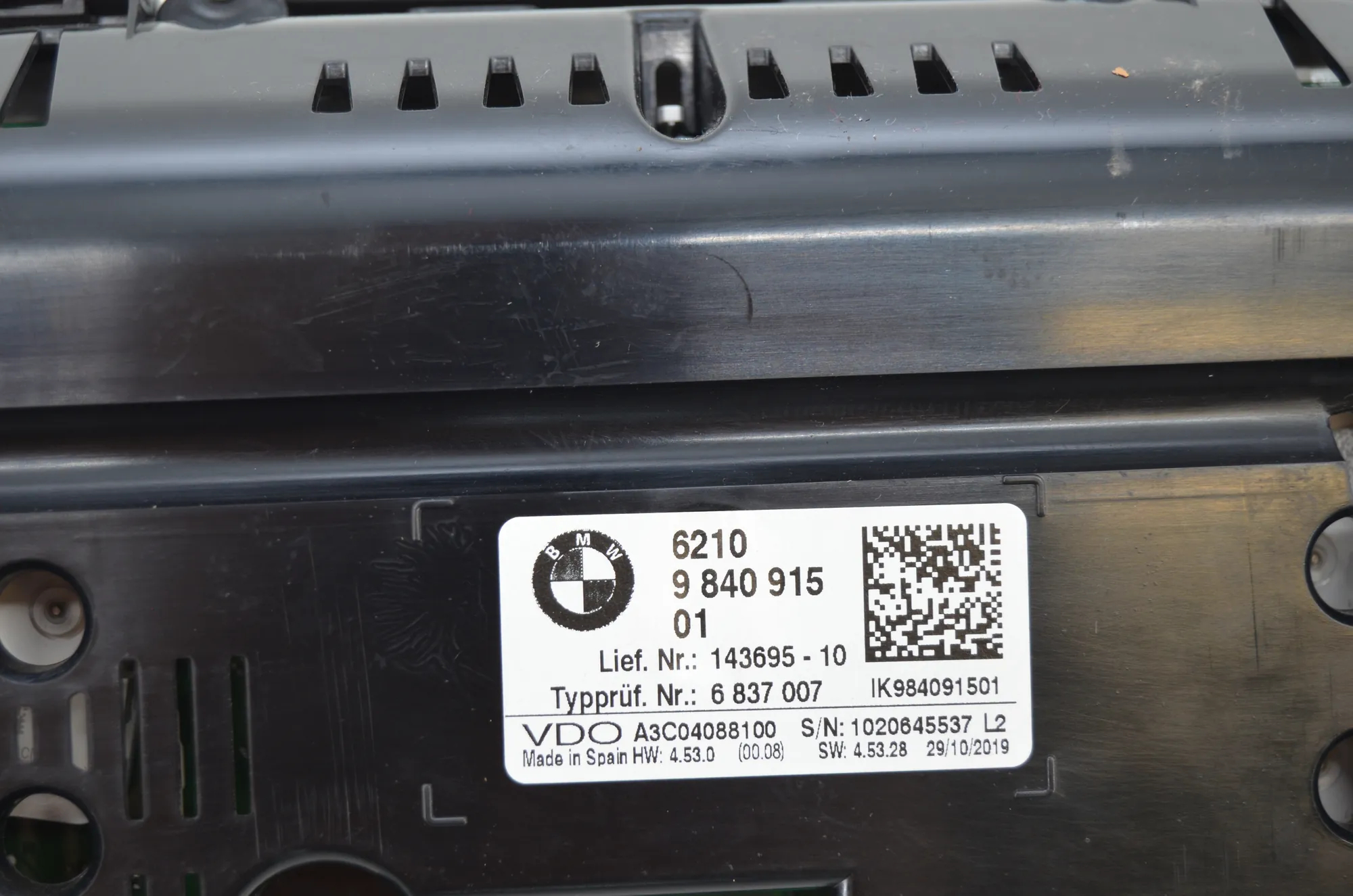 Instrument Cluster Speedometer – OEM 9840915 · BMW X1 (F48) sDrive 18 d 2019 – 5